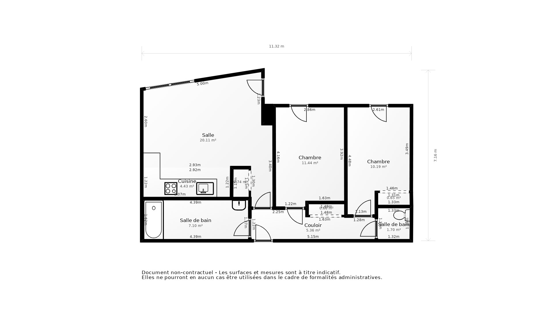 Vente Appartement VILLENAVE D ORNON - 3 pièces - 61 m² - (33140)