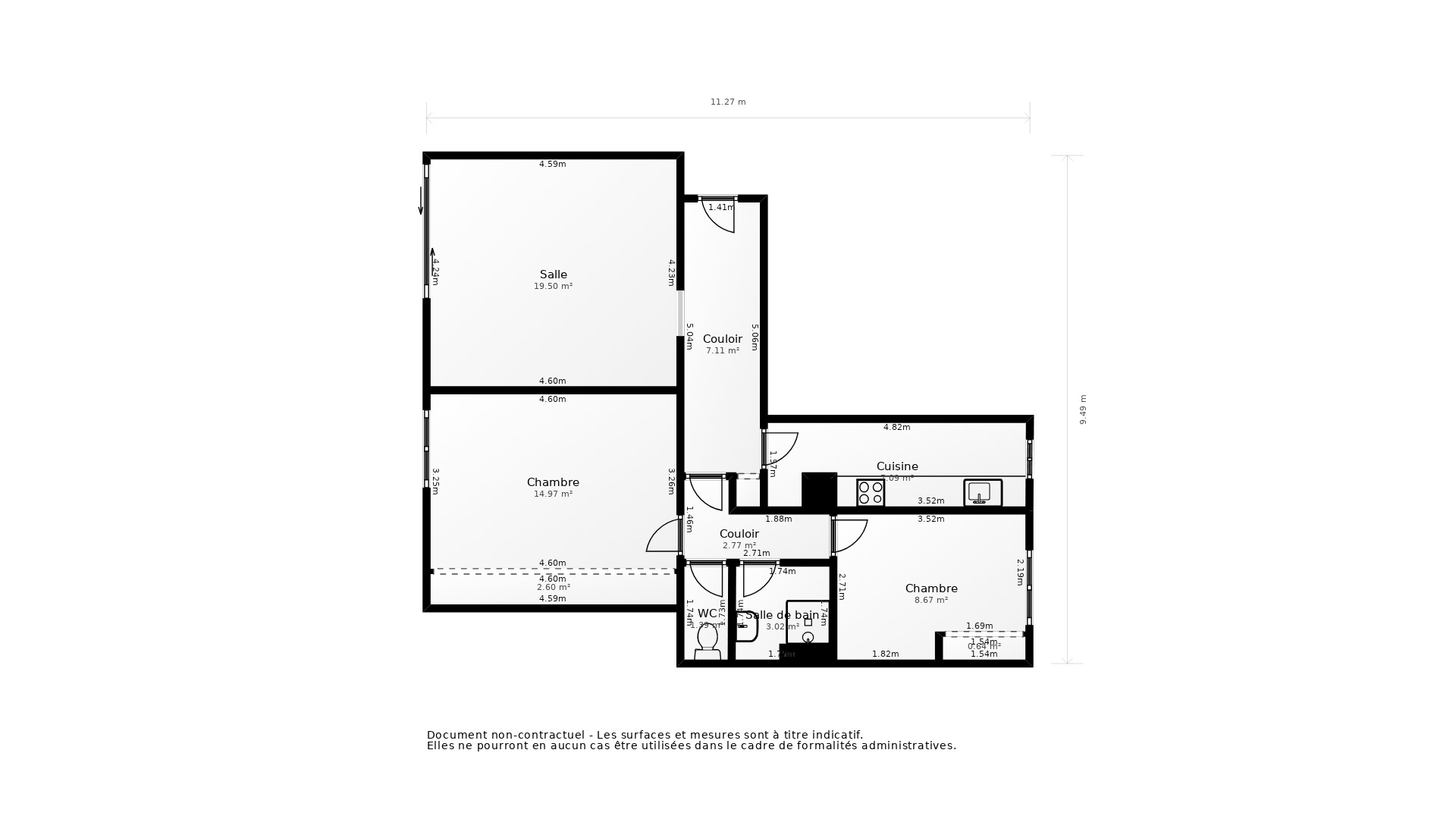 Vente Appartement LA GARENNE COLOMBES - 3 pièces - 73 m² - (92250)