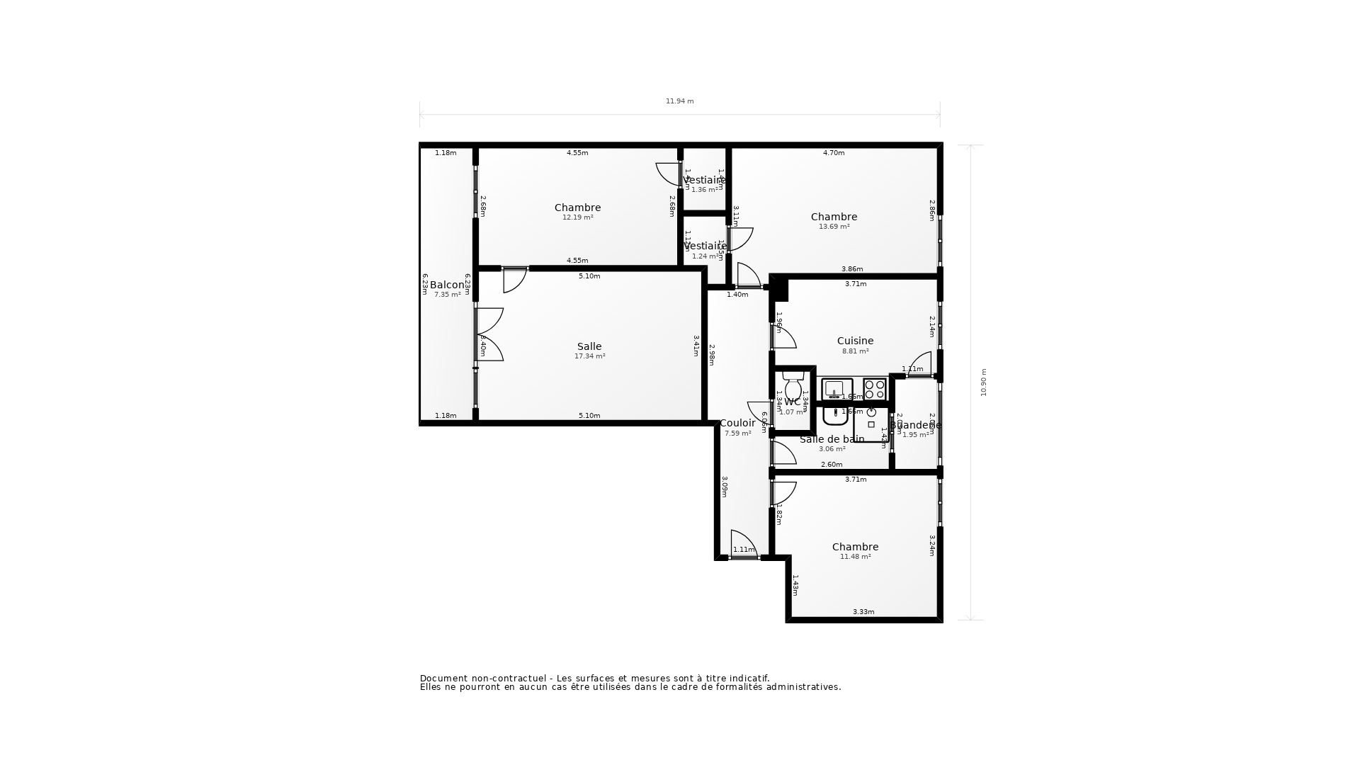 Vente Appartement CALUIRE ET CUIRE - 4 pièces - 69,3 m² - (69300)