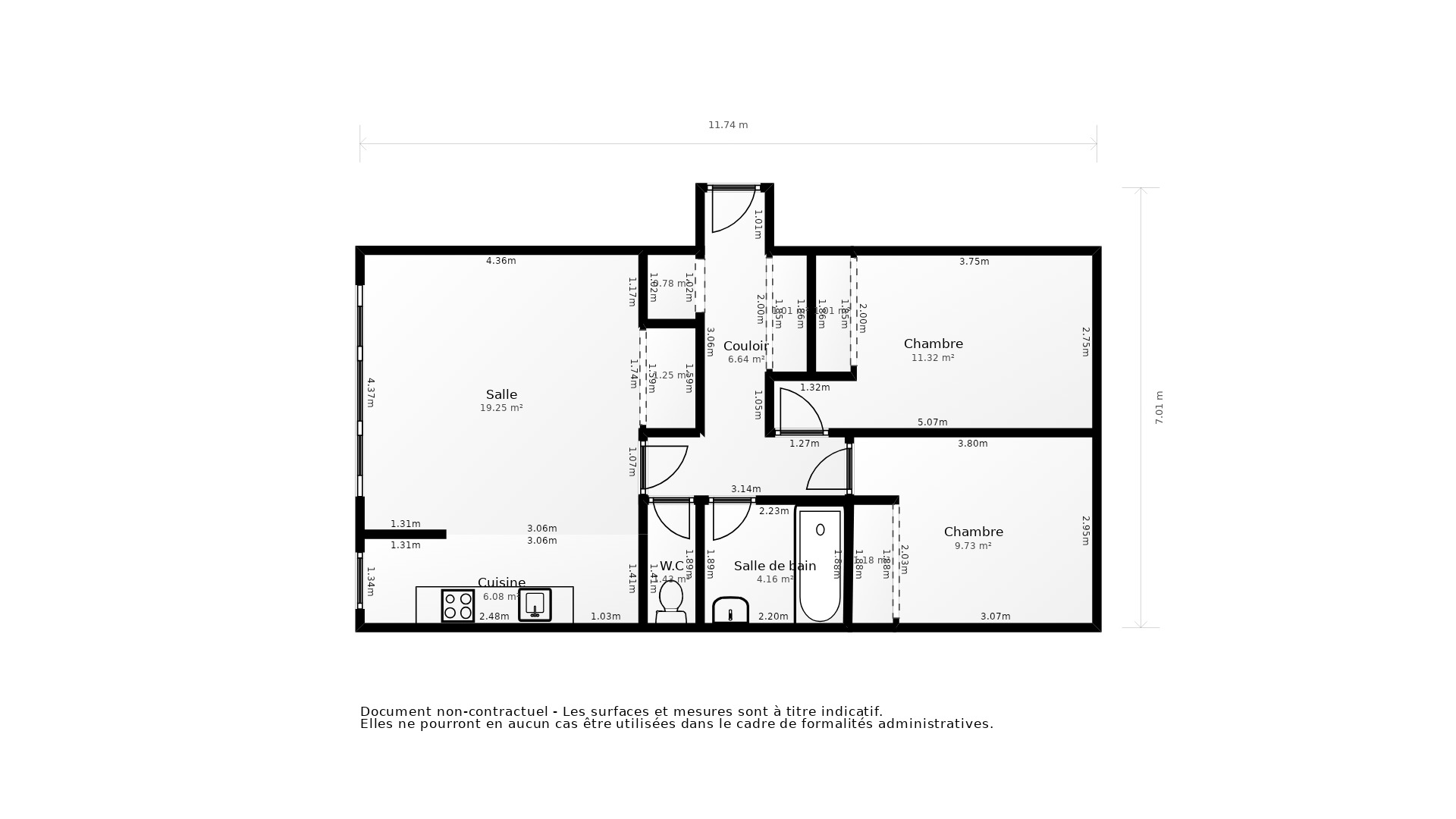 Vente Appartement AUDENGE - 3 pièces - 68 m² - (33980)
