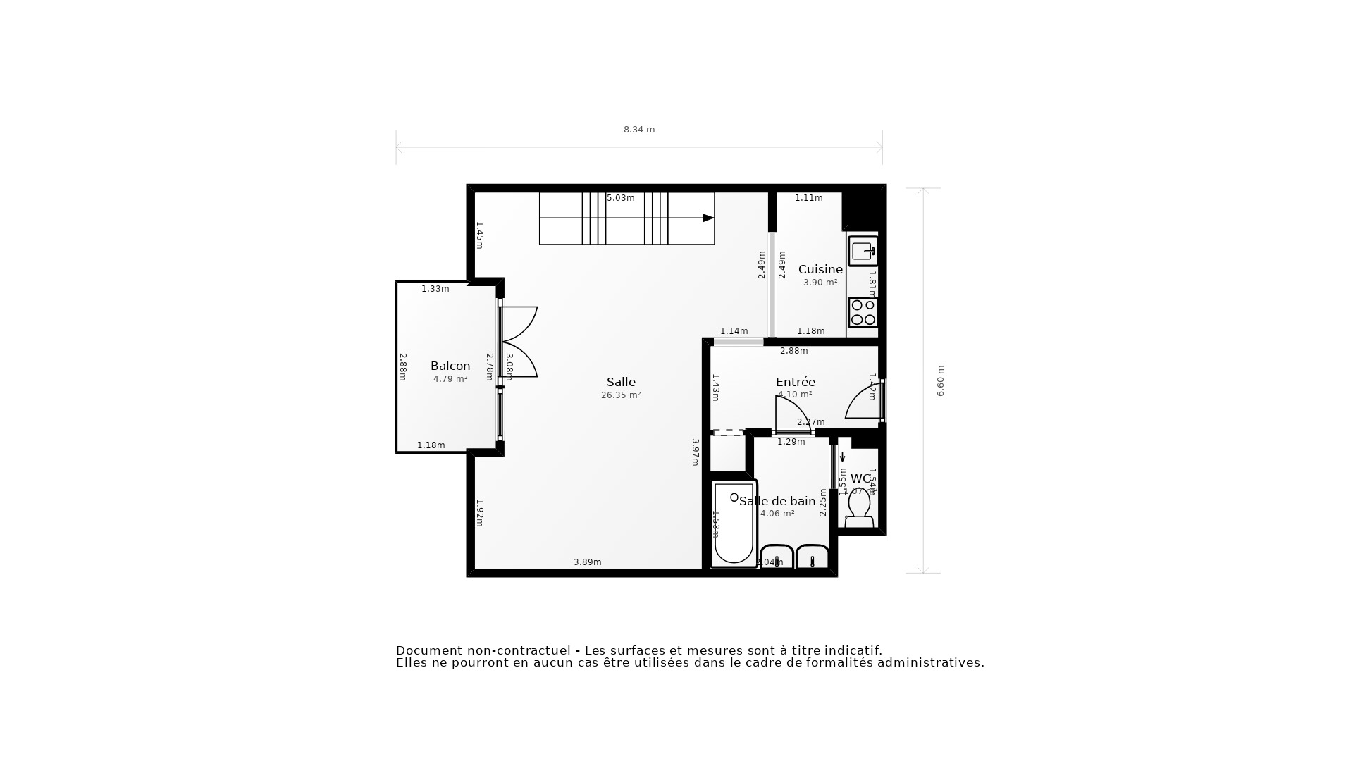 Vente Appartement LE HAILLAN - 3 pièces - 63 m² - (33185)