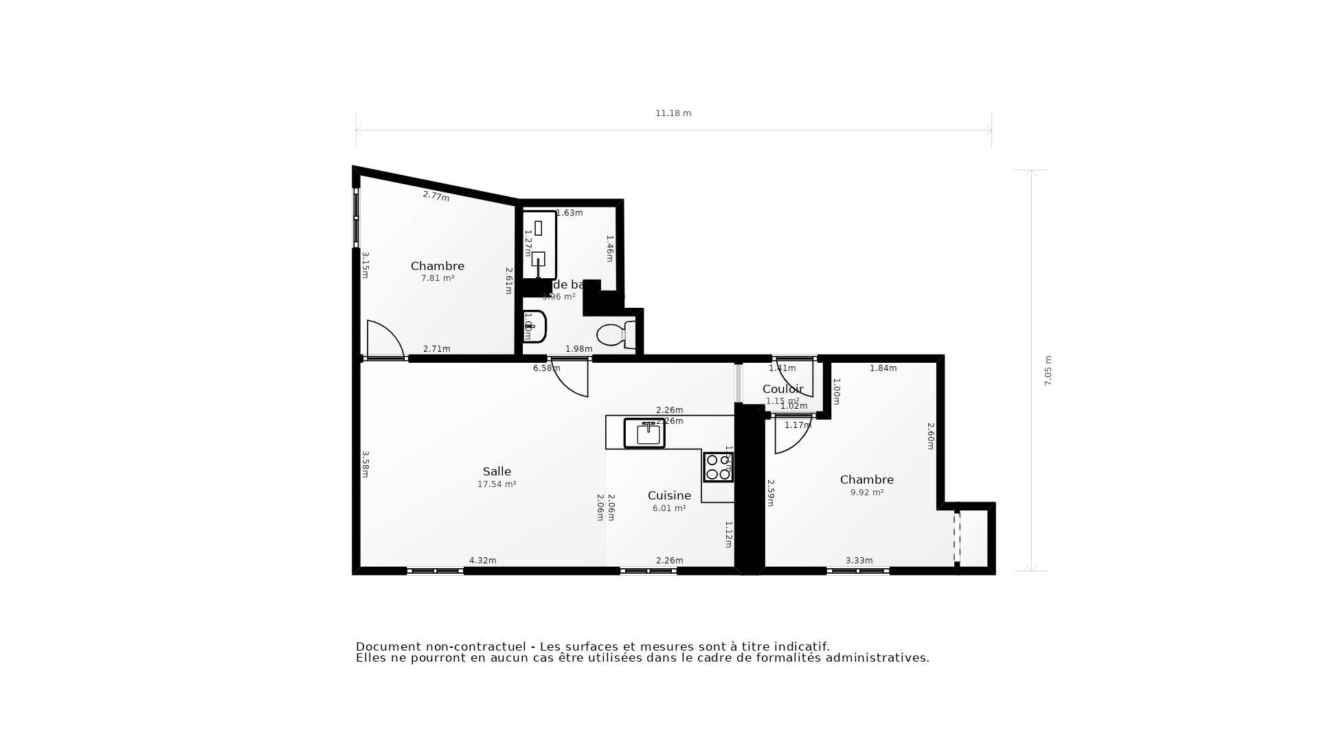 Vente Appartement BORDEAUX - 3 pièces - 48 m² - (33800)