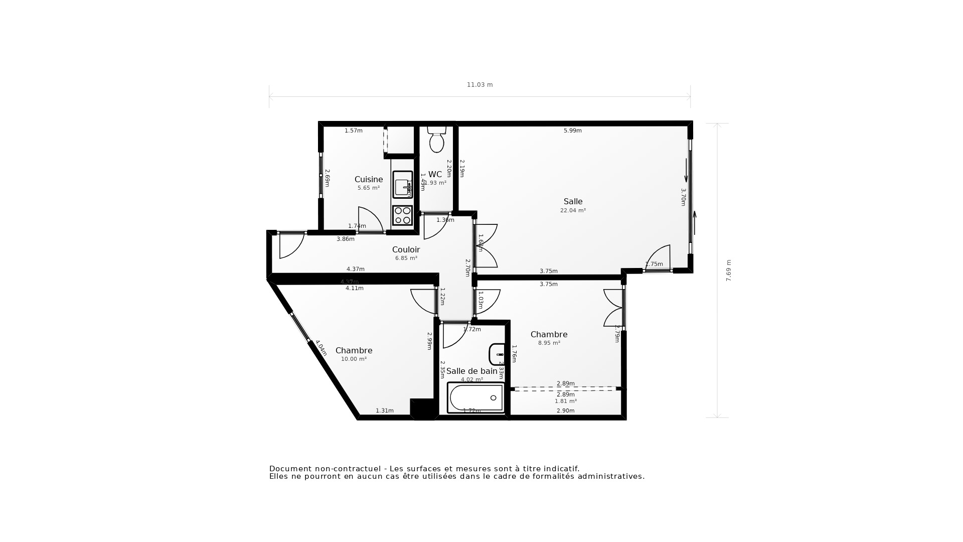 Vente Appartement ACHERES - 3 pièces - 60 m² - (78260)