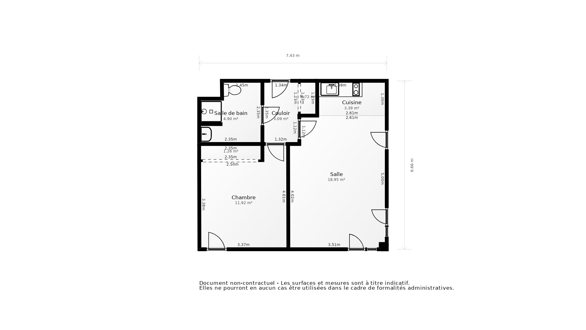 Vente Appartement QUINT FONSEGRIVES - 2 pièces - 41,5 m² - (31130)