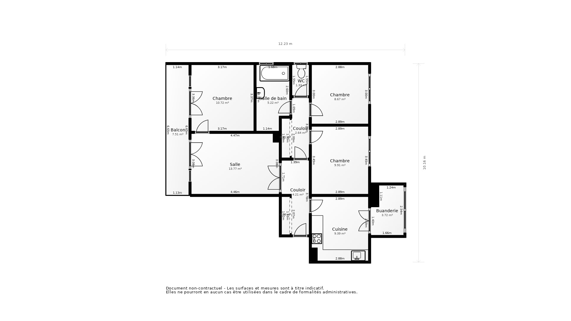 Vente Appartement VILLEURBANNE - 4 pièces - 65 m² - (69100)