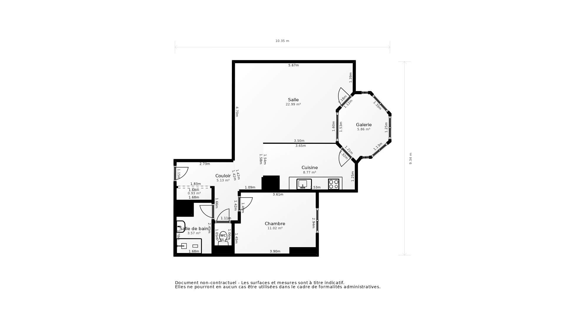 Vente Appartement VILLEURBANNE - 2 pièces - 55 m² - (69100)