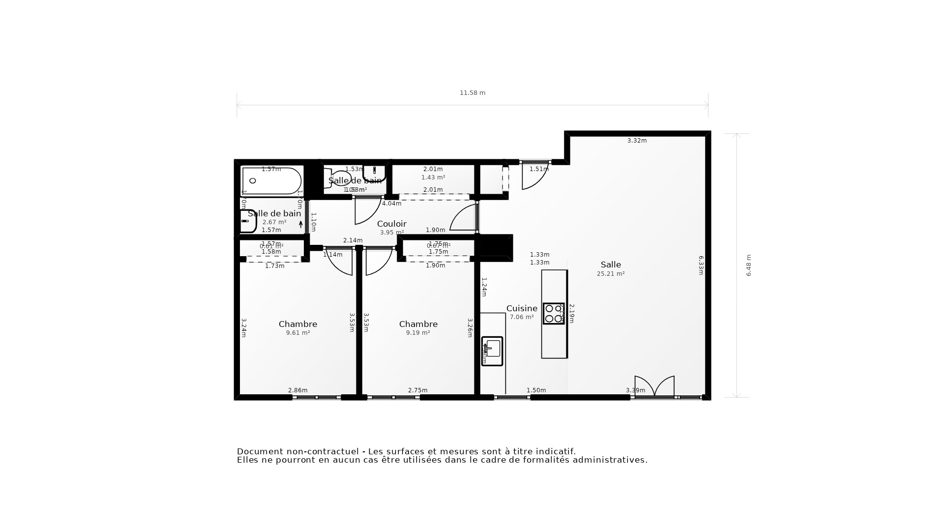 Vente Appartement TOULOUSE - 3 pièces - 69 m² - (31200)