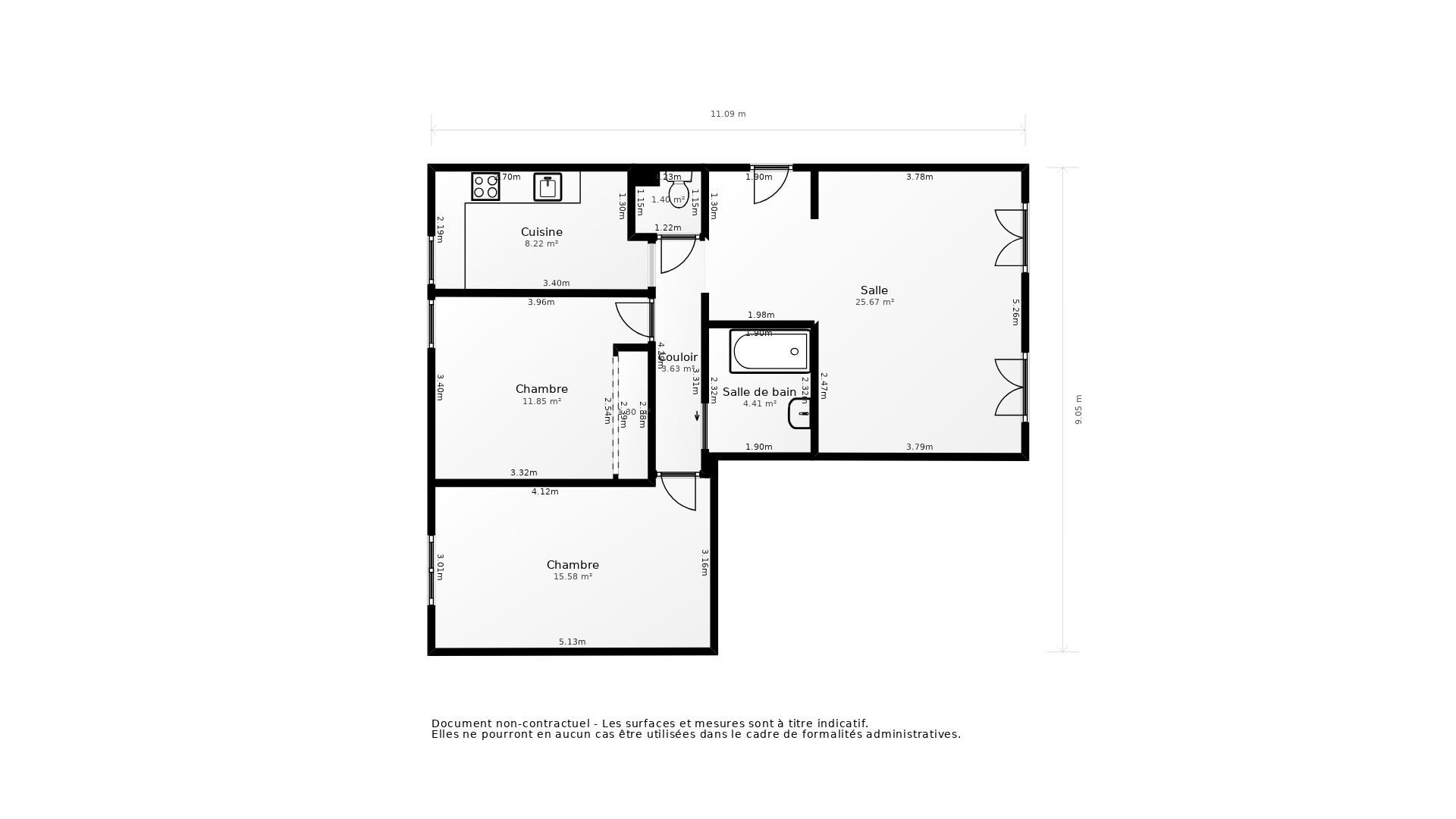 Vente Appartement MONTPELLIER - 3 pièces - 66 m² - (34000)