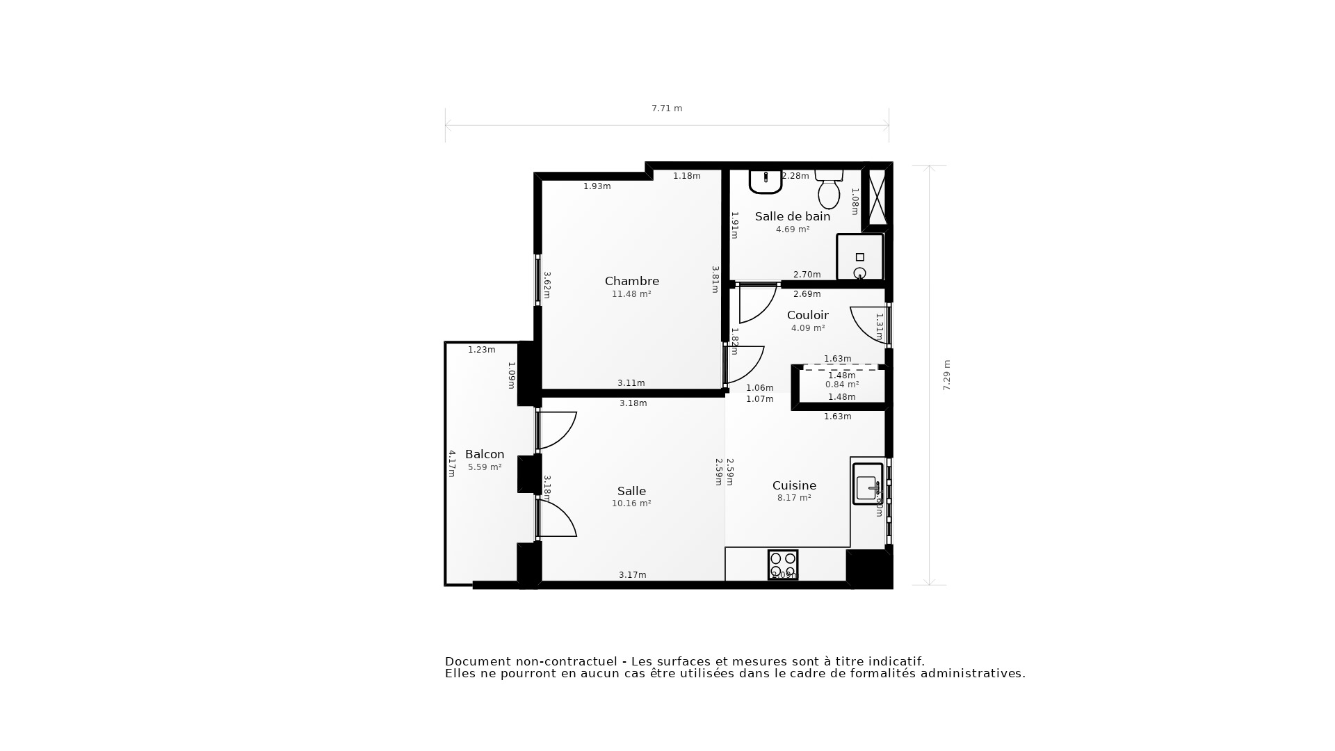 Vente Appartement CHASSIEU - 2 pièces - 40 m² - (69680)