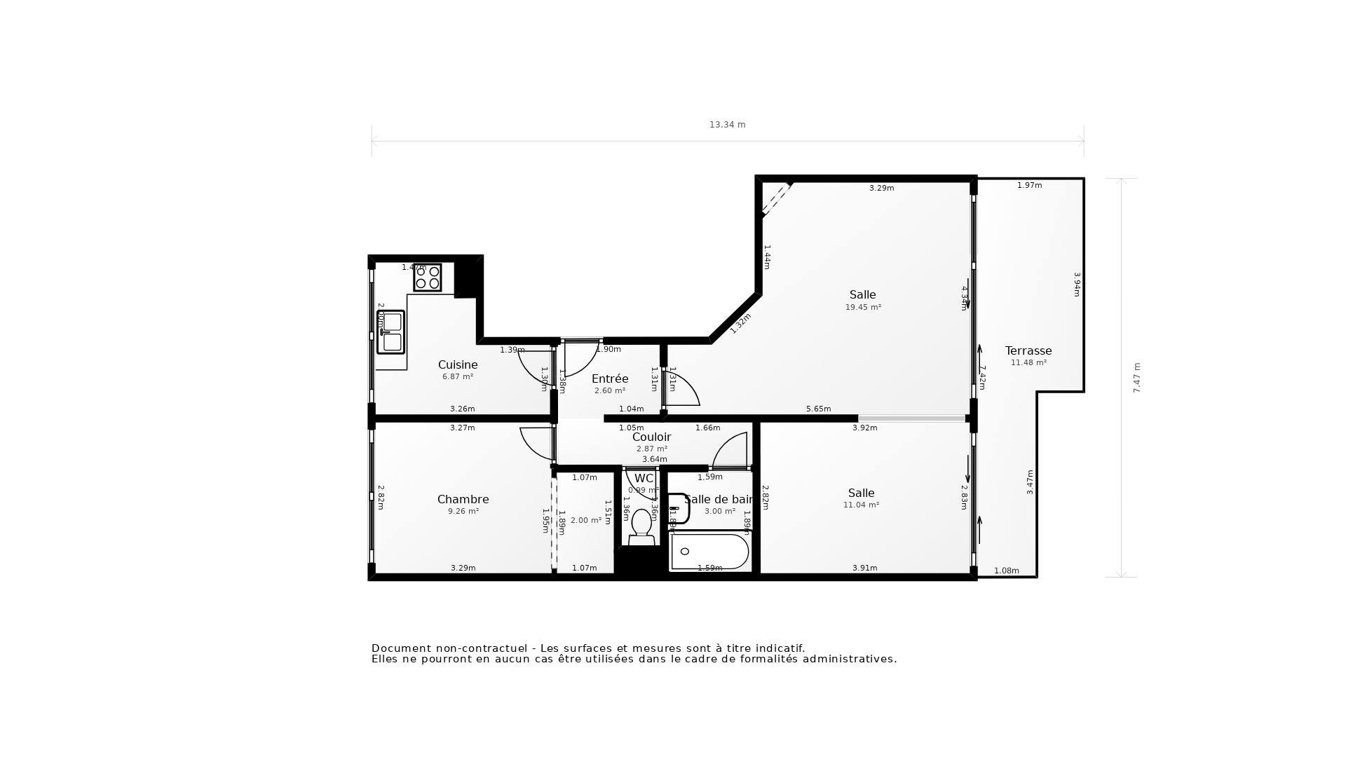 Vente Appartement COURBEVOIE - 3 pièces - 61 m² - (92400)