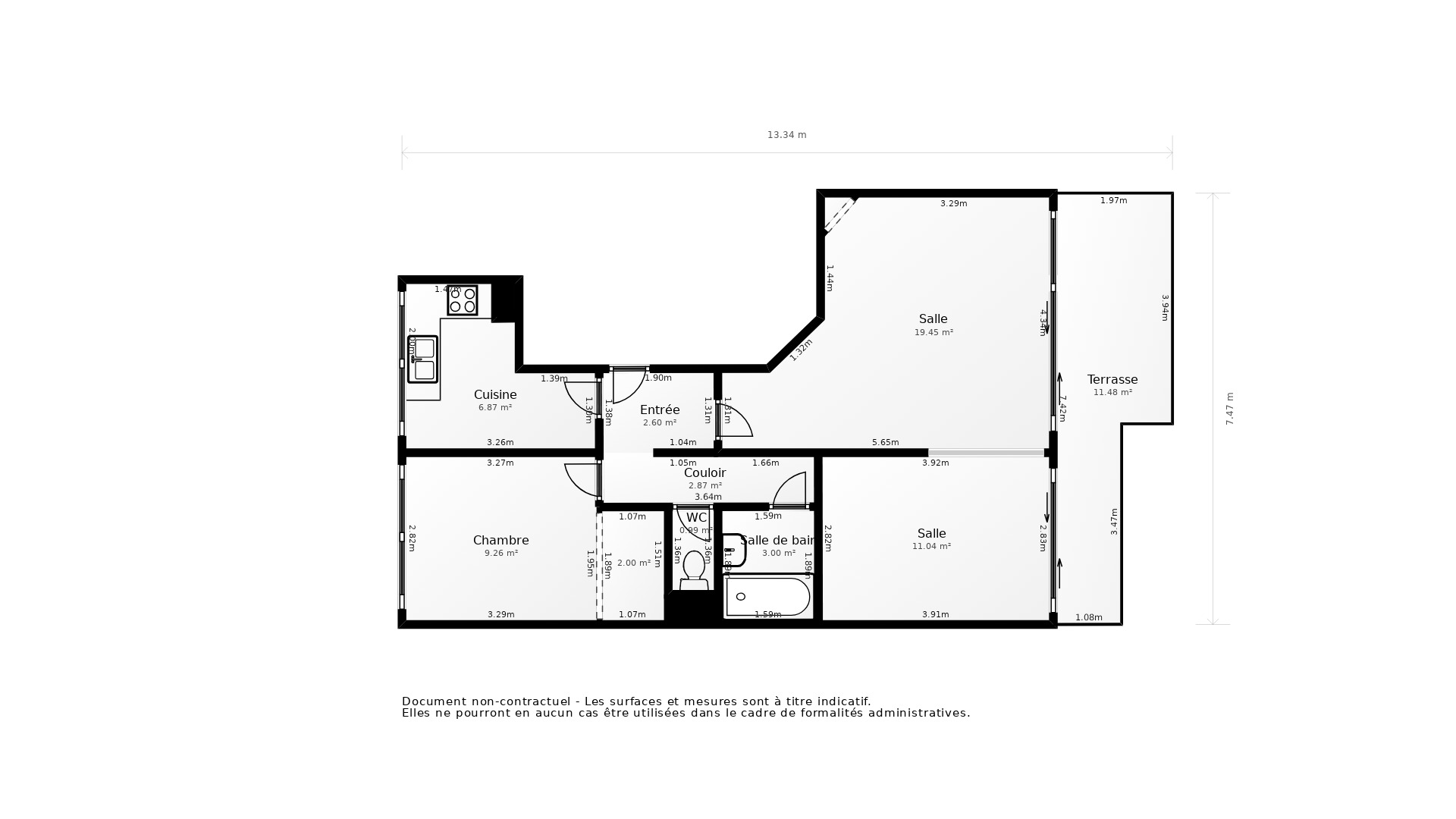 Vente Appartement COURBEVOIE - 3 pièces - 61 m² - (92400)
