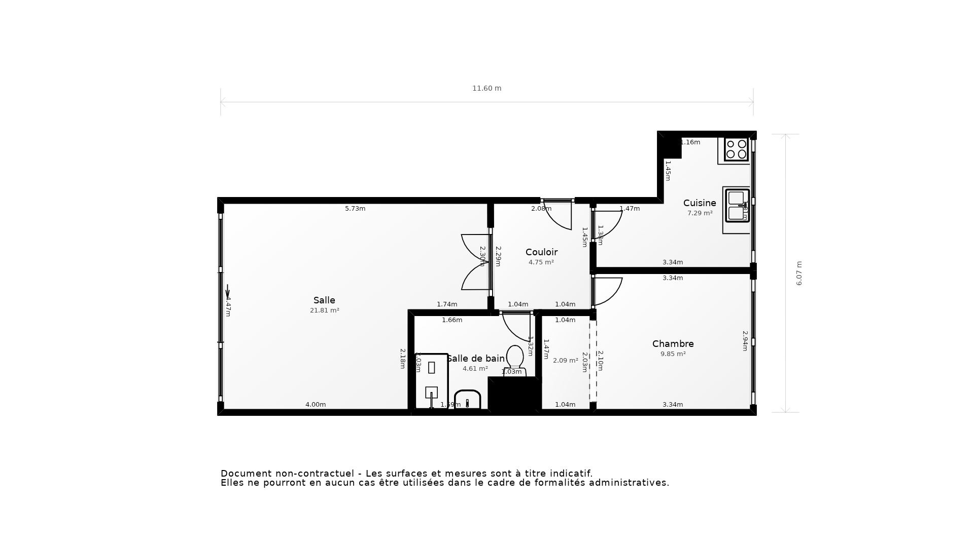 Vente Appartement COURBEVOIE - 2 pièces - 46 m² - (92400)