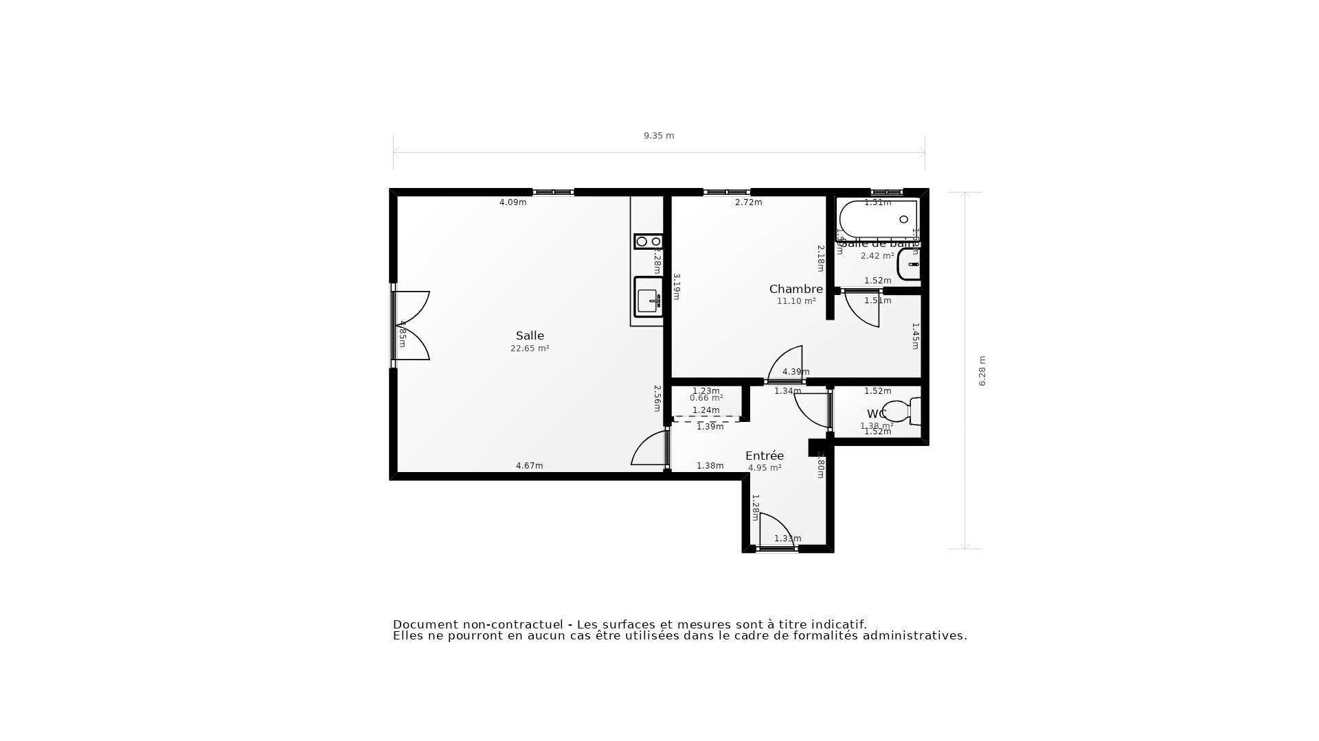 Vente Appartement LE HAILLAN - 2 pièces - 42 m² - (33185)