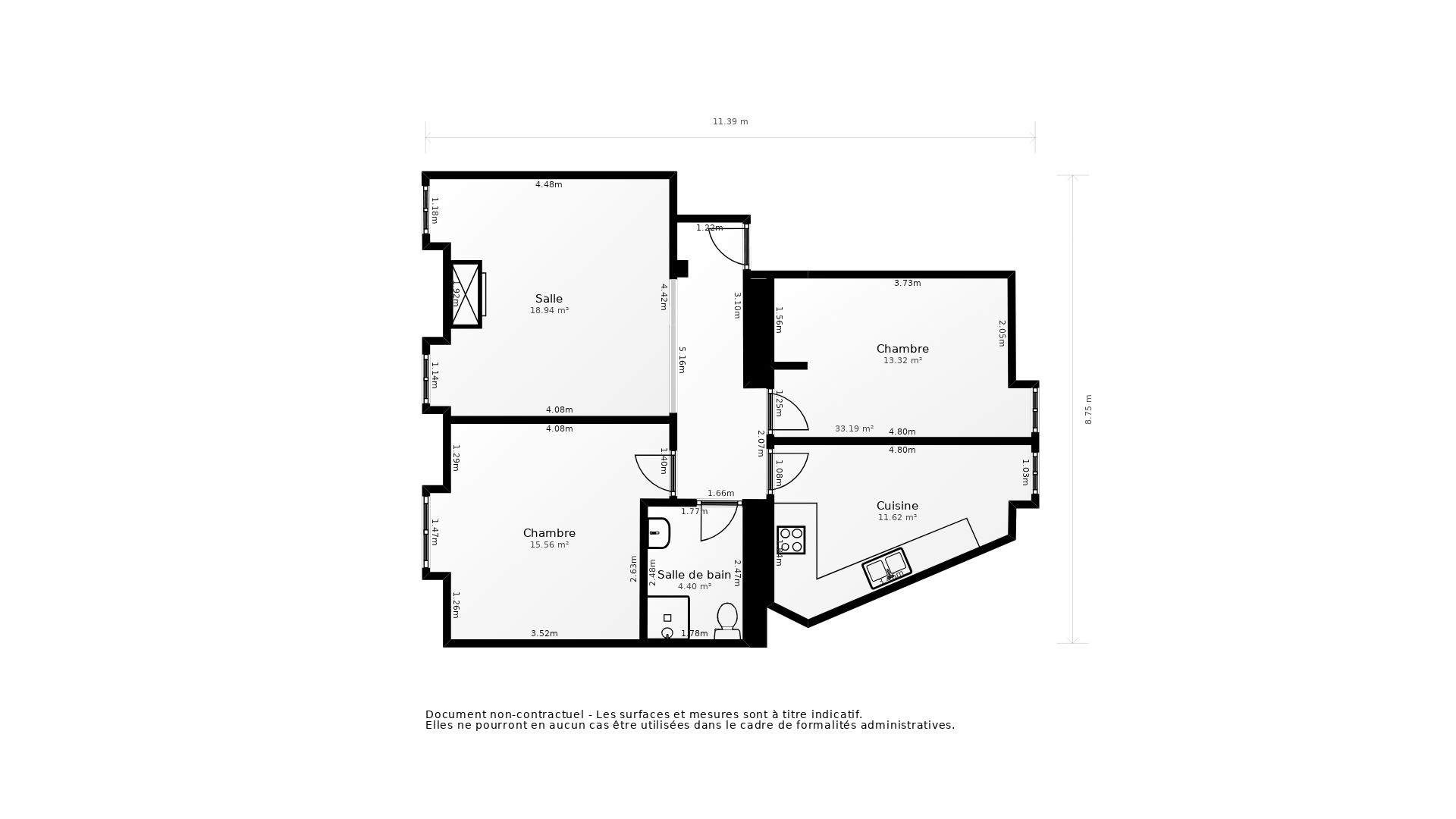 Vente Appartement BREST - 3 pièces - 71 m² - (29200)