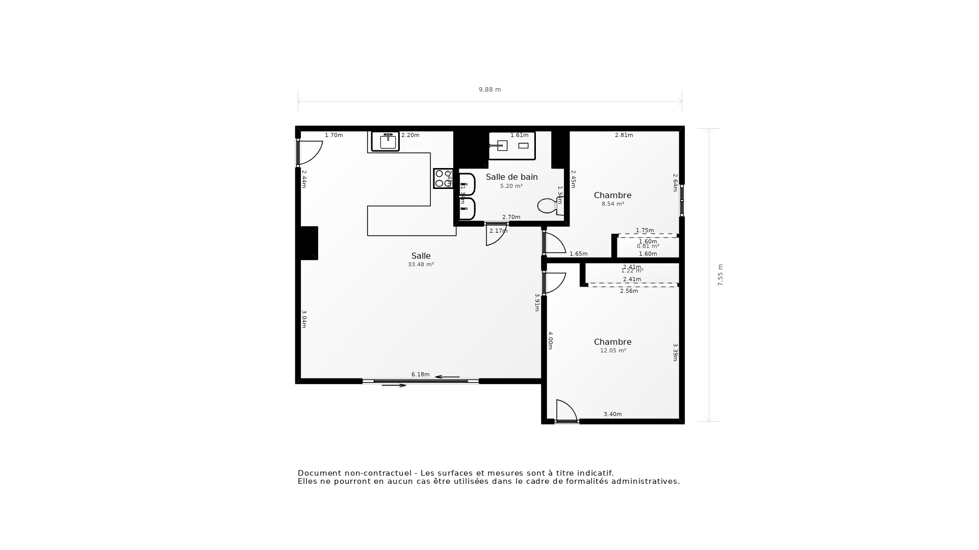 Vente Appartement MONTPELLIER - 3 pièces - 58 m² - (34070)