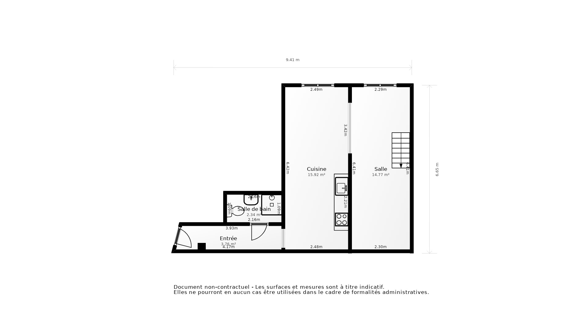 Vente Appartement LYON 01 - 2 pièces - 49,6 m² - (69001)