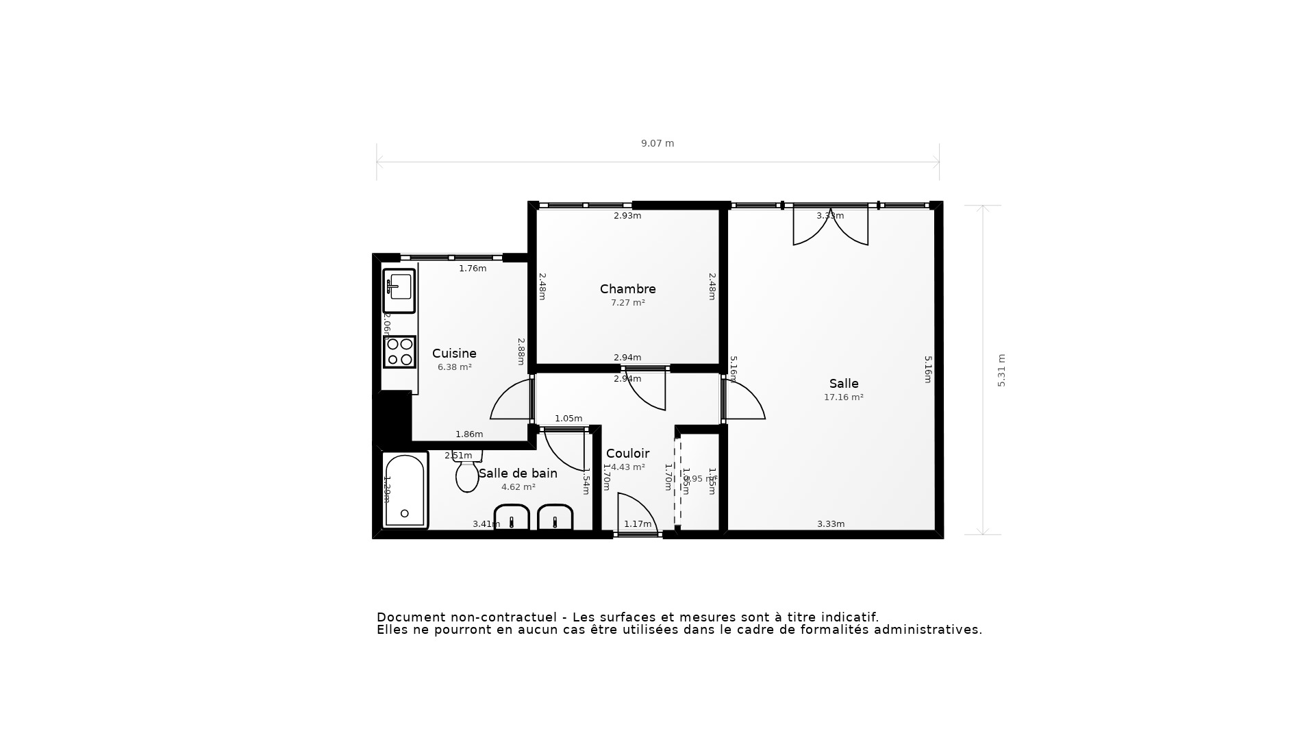 Vente Appartement TOULOUSE - 2 pièces - 42 m² - (31000)