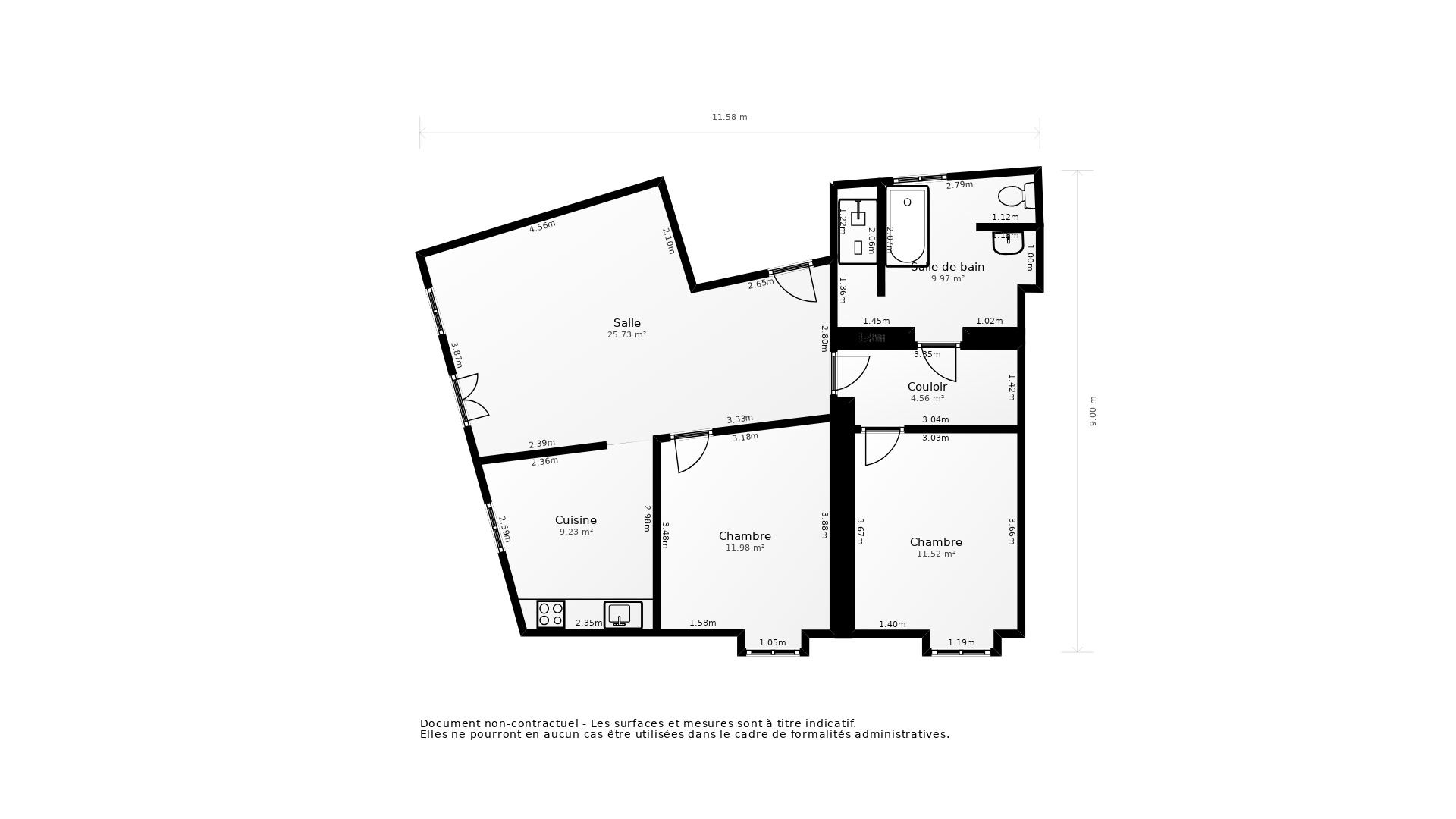 Vente Appartement BORDEAUX - 3 pièces - 81 m² - (33300)