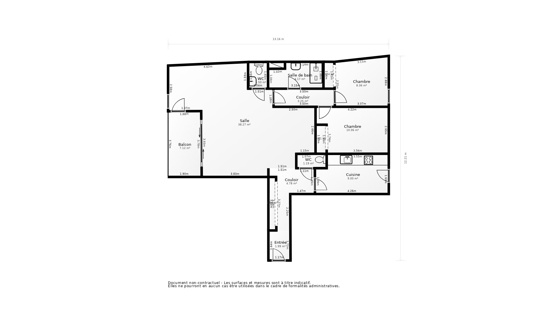 Vente Appartement BRON - 3 pièces - 86 m² - (69500)