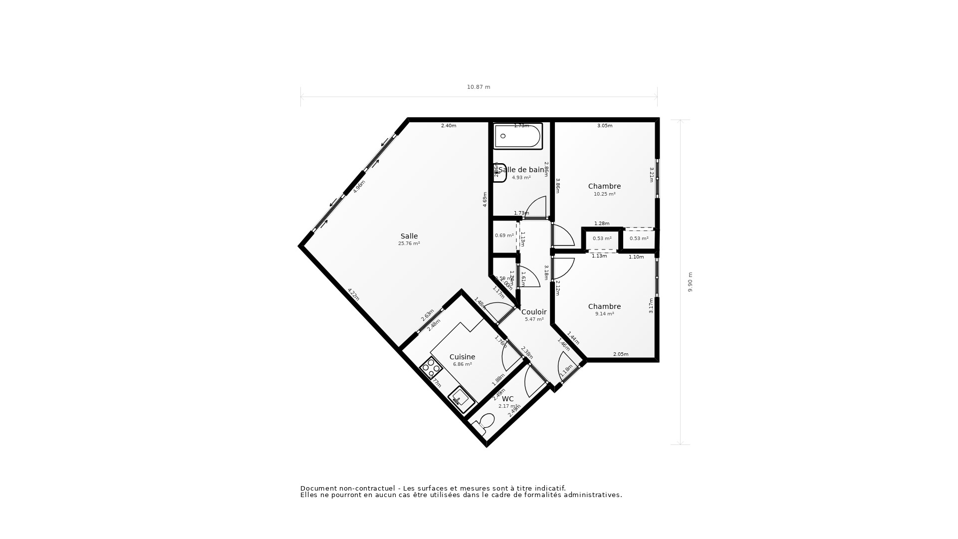Vente Appartement NANTES - 3 pièces - 63,4 m² - (44100)