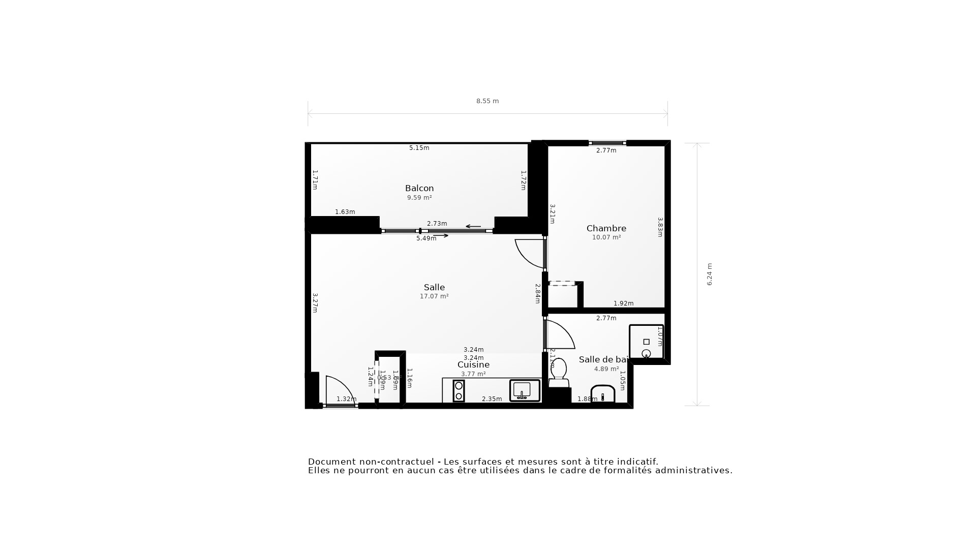 Vente Appartement MARSEILLAN - 2 pièces - 45 m² - (34340)