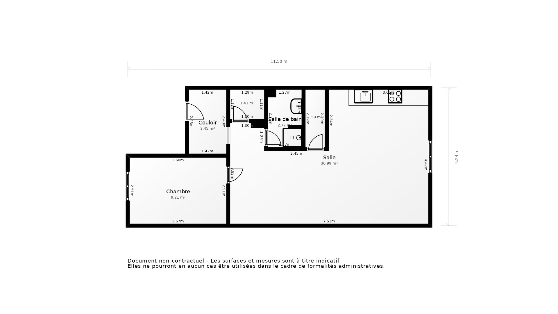 Vente Appartement LA ROCHELLE - 2 pièces - 39 m² - (17000)