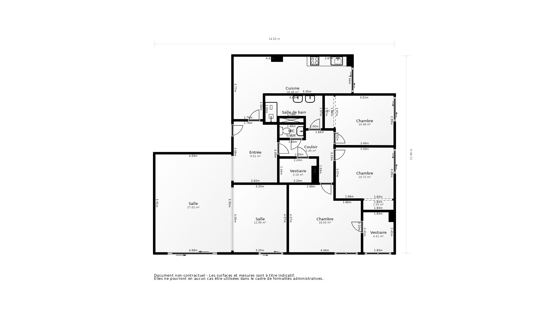 Vente Appartement TOULOUSE - 4 pièces - 117 m² - (31100)