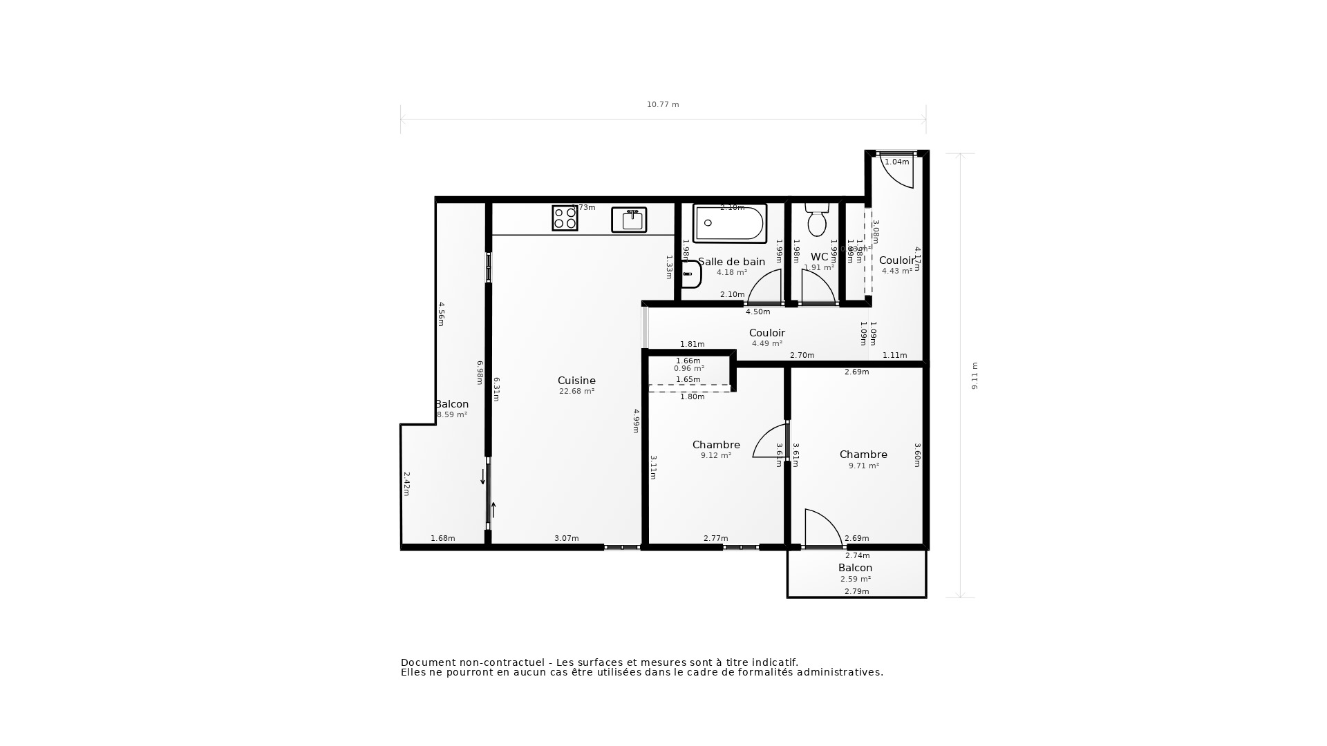 Vente Appartement GUJAN MESTRAS - 3 pièces - 59 m² - (33470)