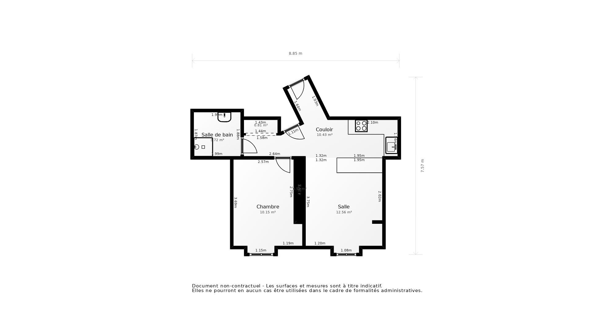Vente Appartement VILLEURBANNE - 2 pièces - 39 m² - (69100)