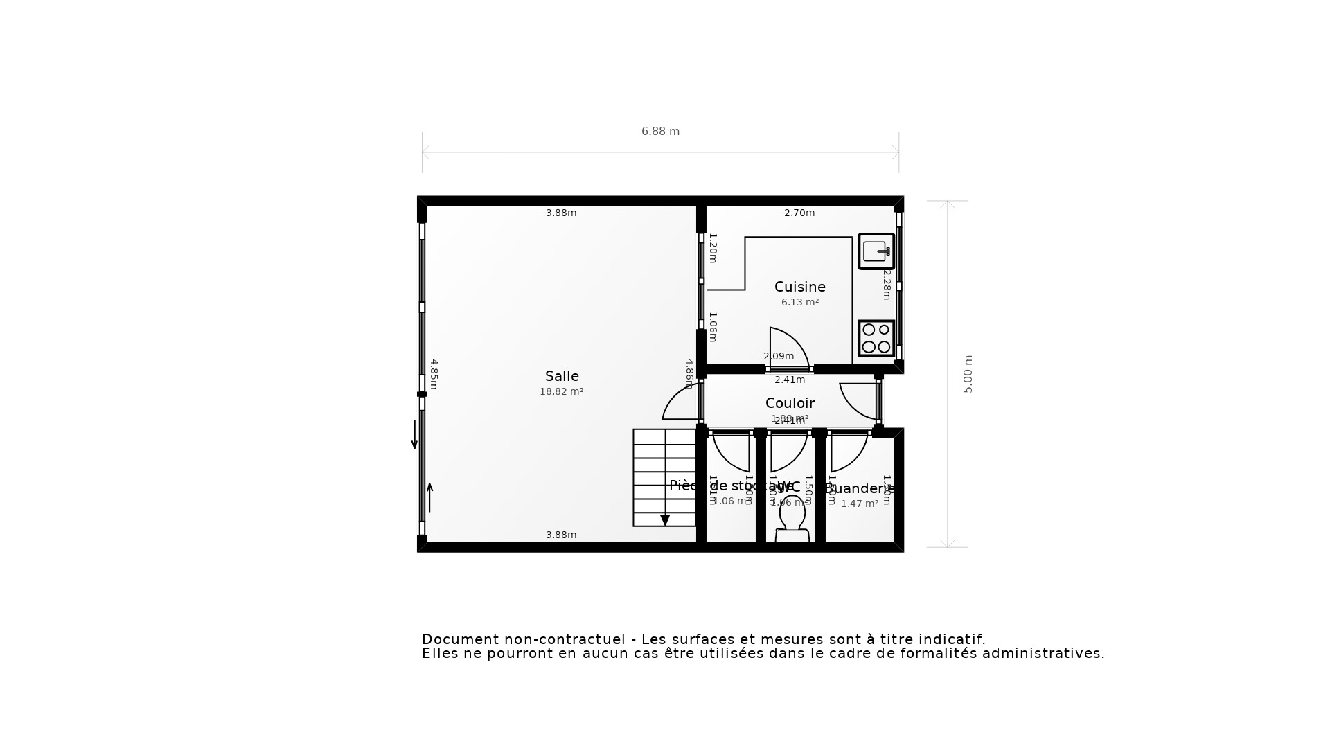 Vente Appartement PESSAC - 3 pièces - 57 m² - (33600)