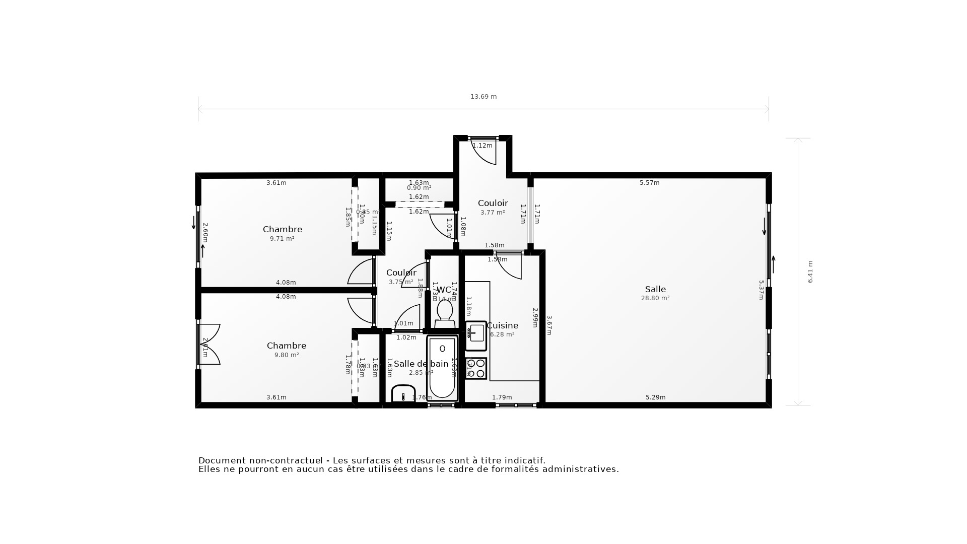 Vente Appartement AUBERGENVILLE - 3 pièces - 71 m² - (78410)