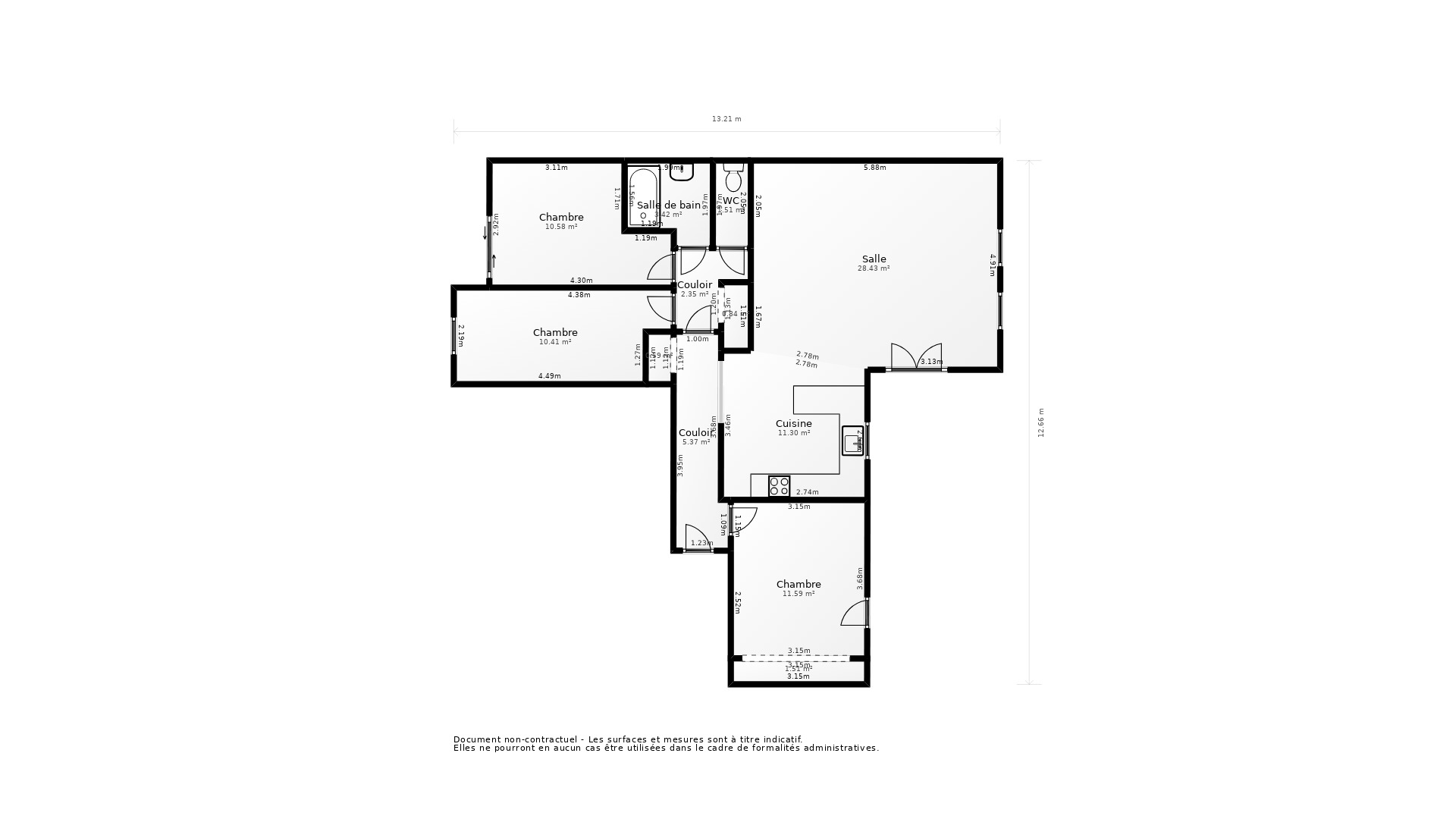 Vente Appartement ECQUEVILLY - 4 pièces - 93 m² - (78920)
