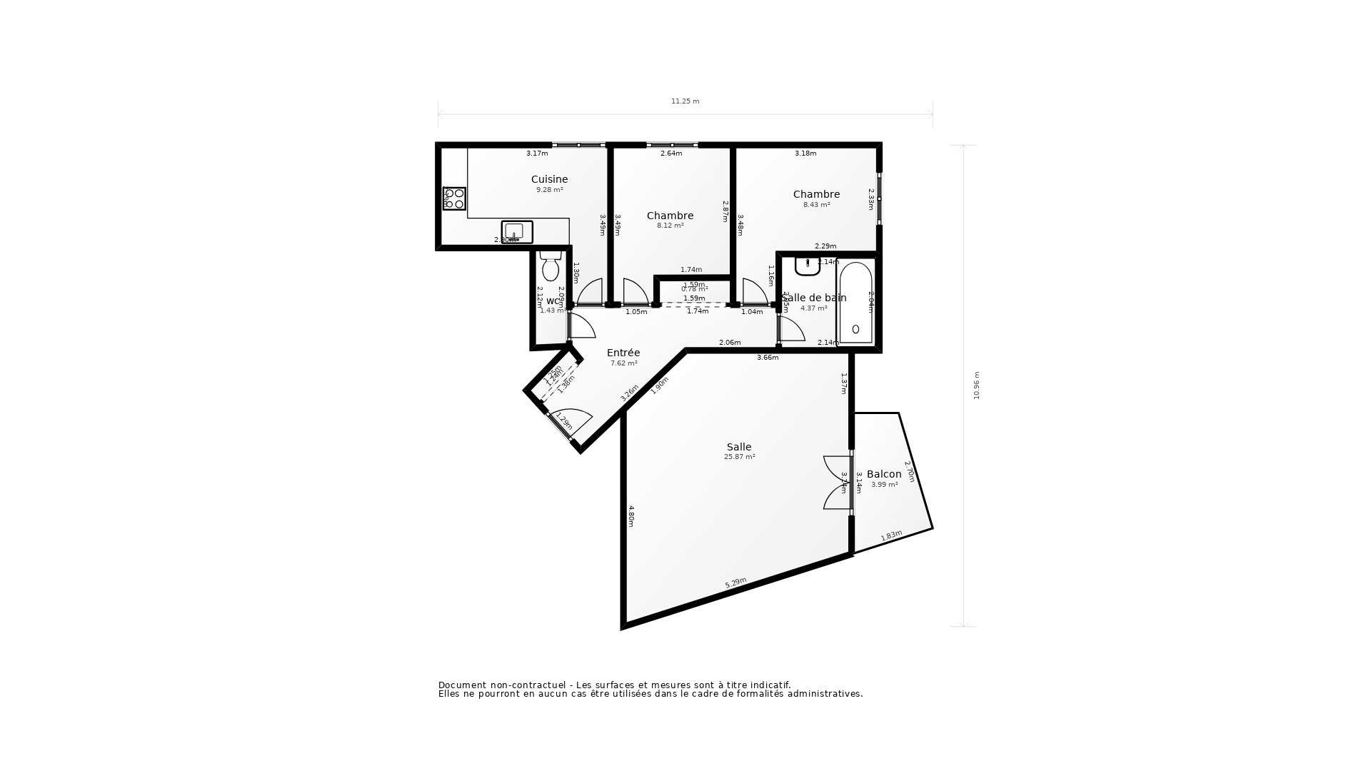 Vente Appartement LYON 07 - 3 pièces - 70 m² - (69007)