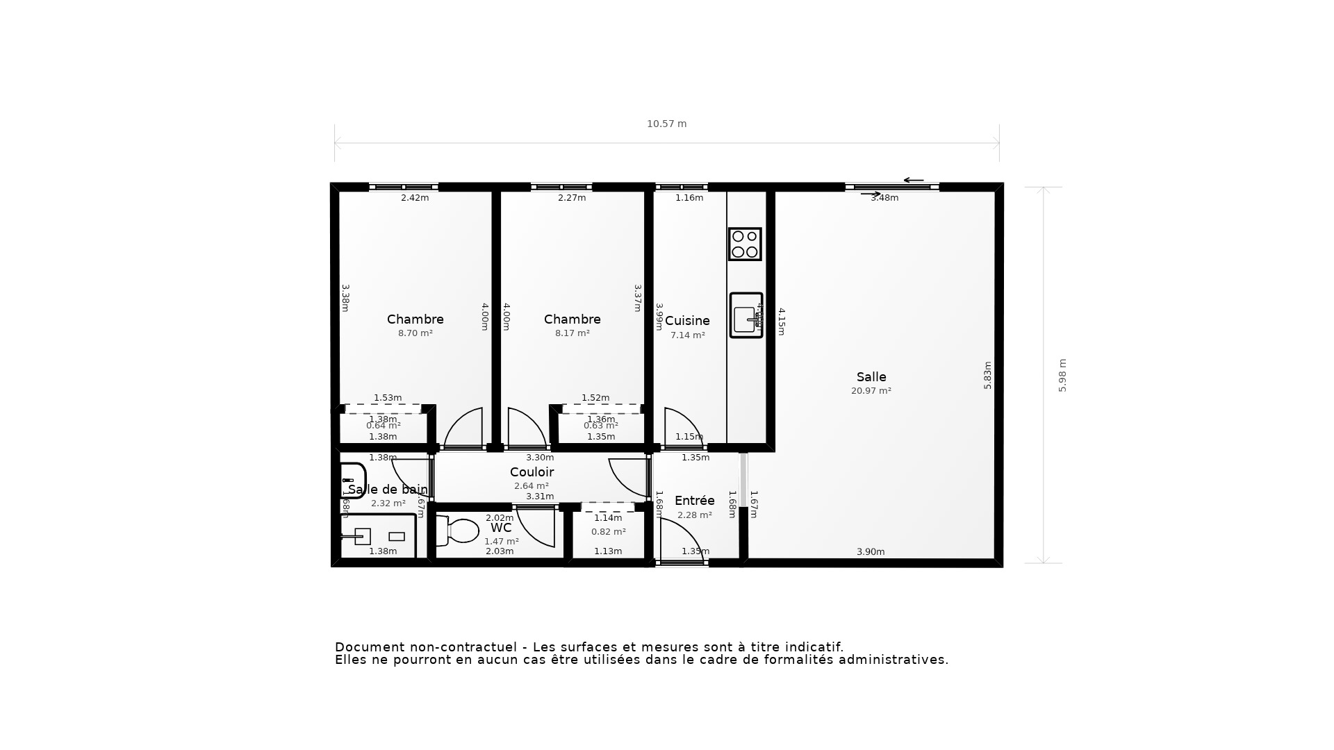Vente Appartement FONSORBES - 3 pièces - 63,3 m² - (31470)