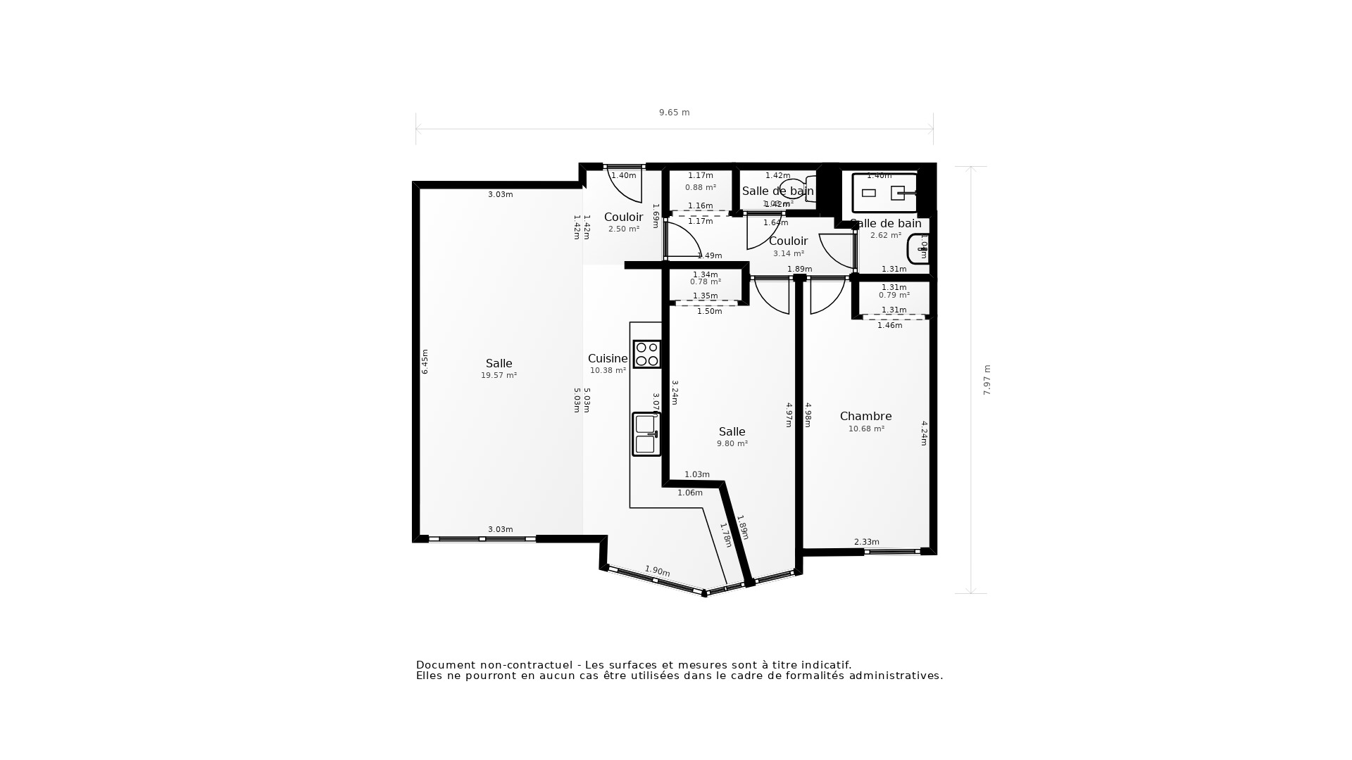 Vente Appartement BORDEAUX - 3 pièces - 71 m² - (33000)