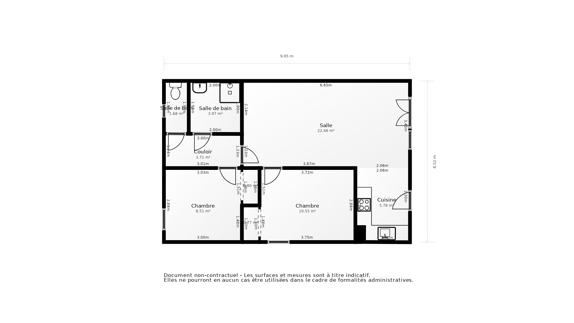 Vente Appartement MARTIGNAS SUR JALLE - 3 pièces - 62 m² - (33127)