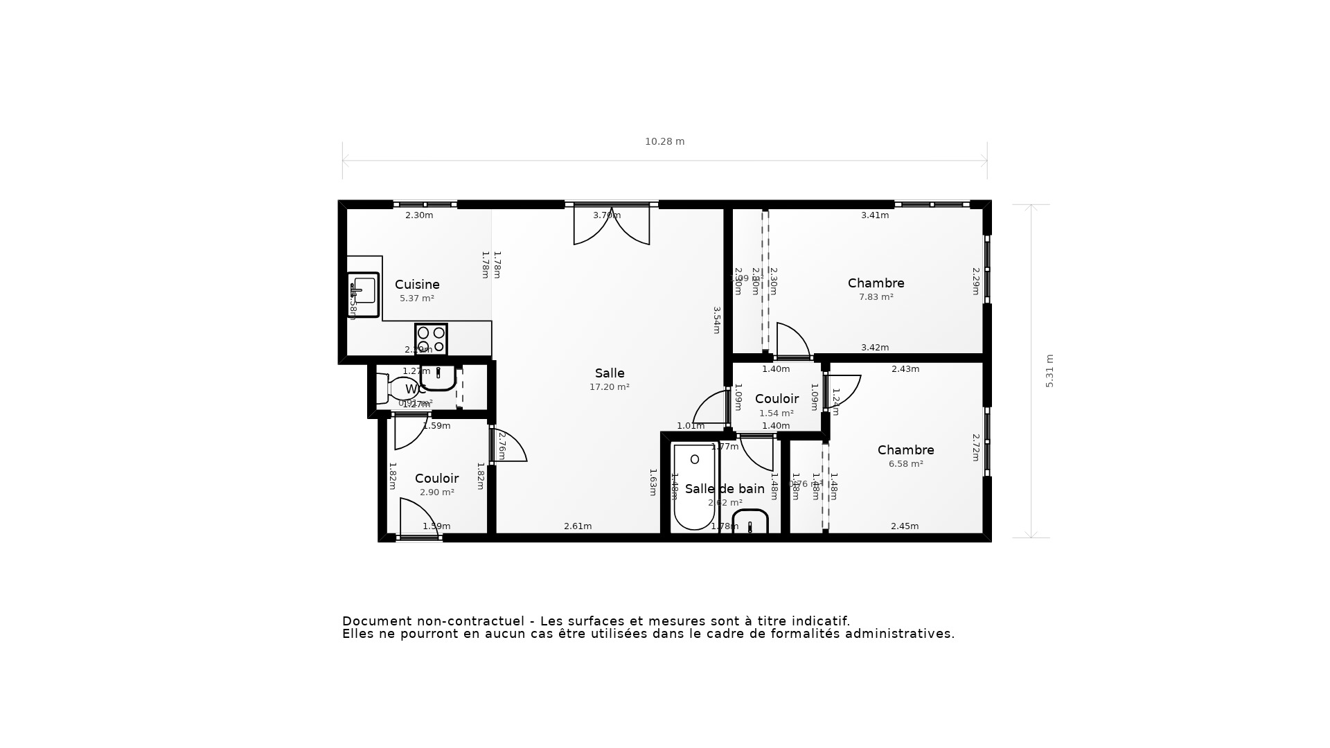 Vente Appartement COLOMBES - 3 pièces - 57 m² - (92700)