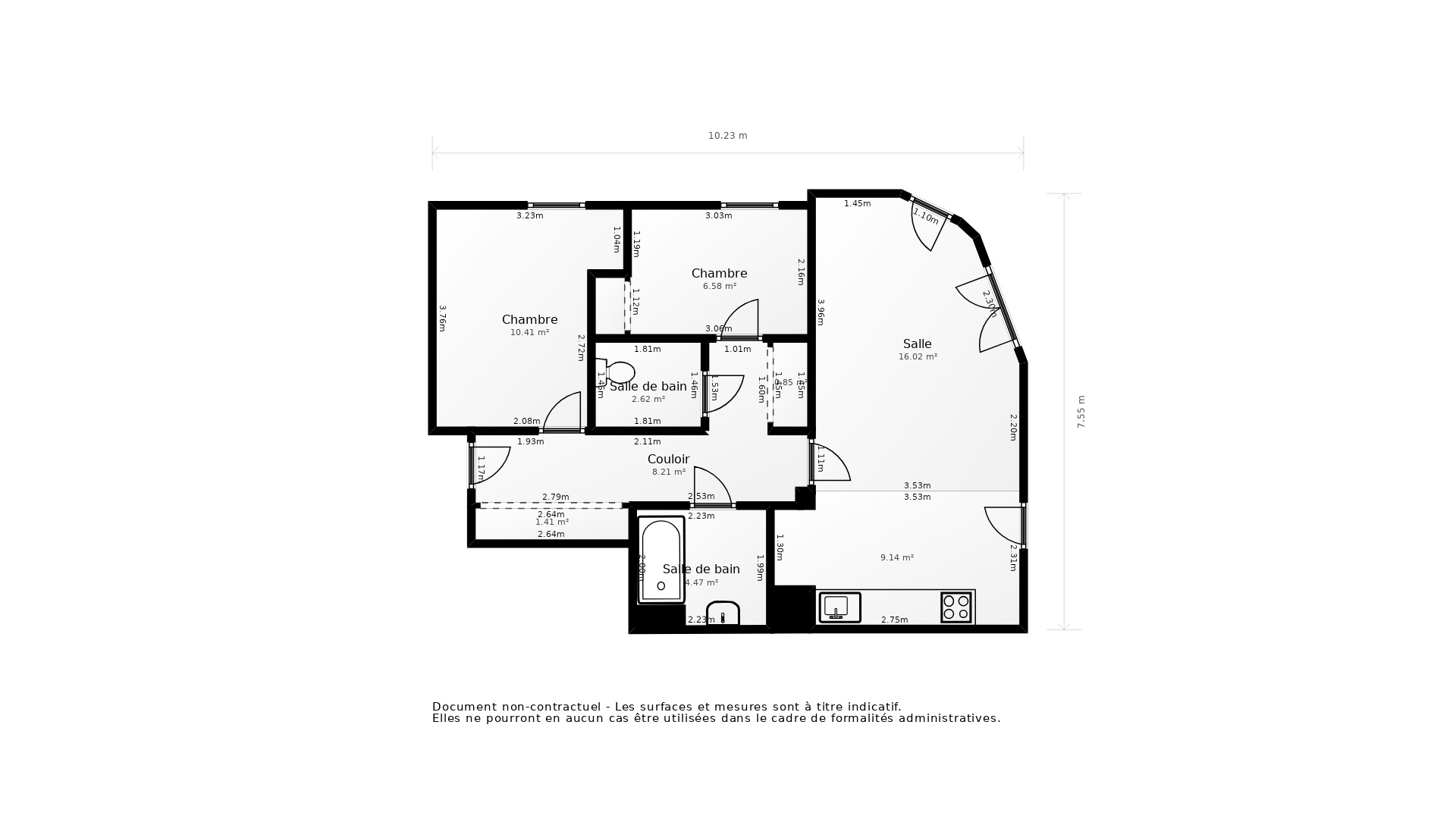 Vente Appartement BORDEAUX - 3 pièces - 68 m² - (33300)