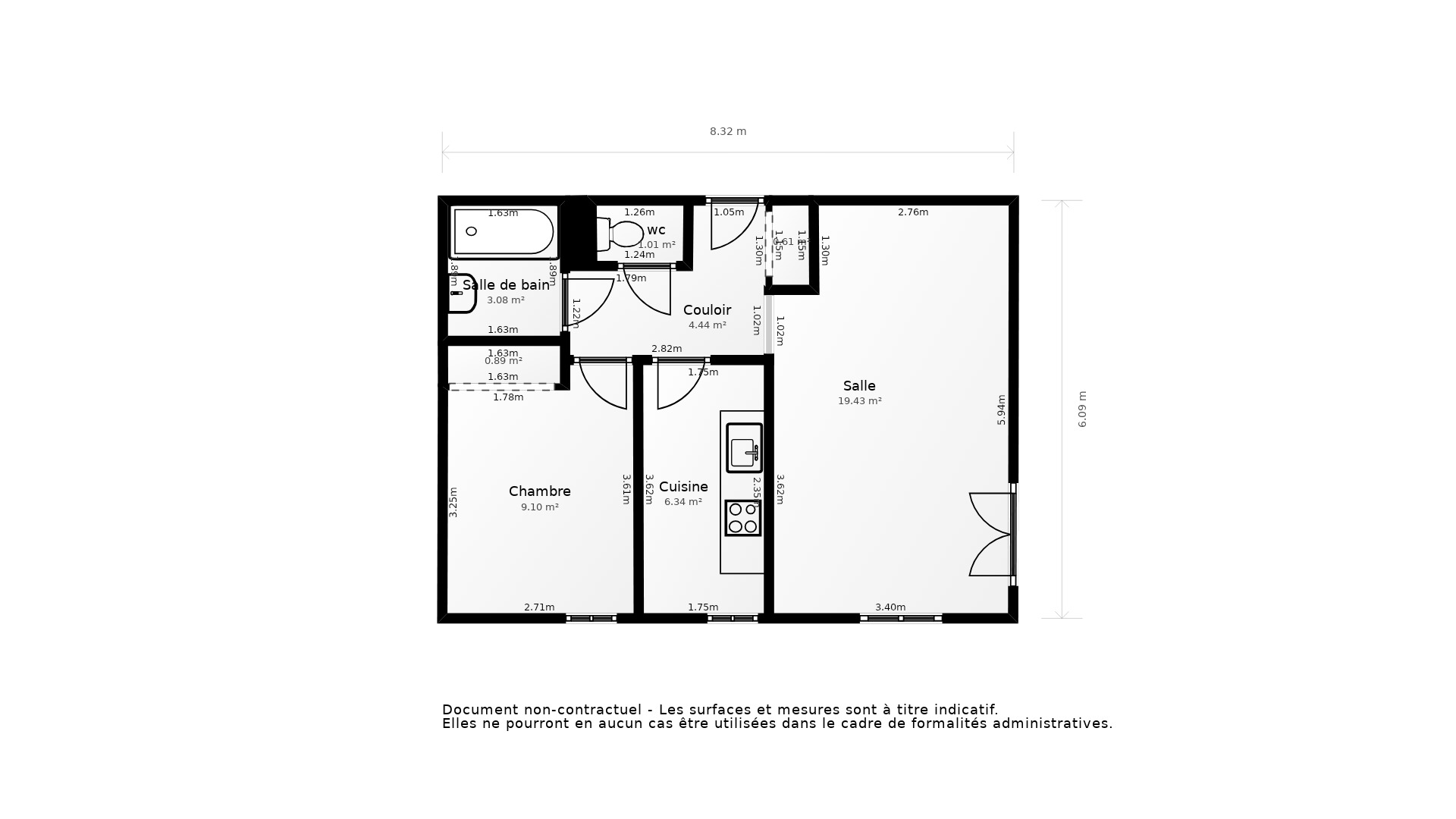 Vente Appartement TOULOUSE - 2 pièces - 48,3 m² - (31500)
