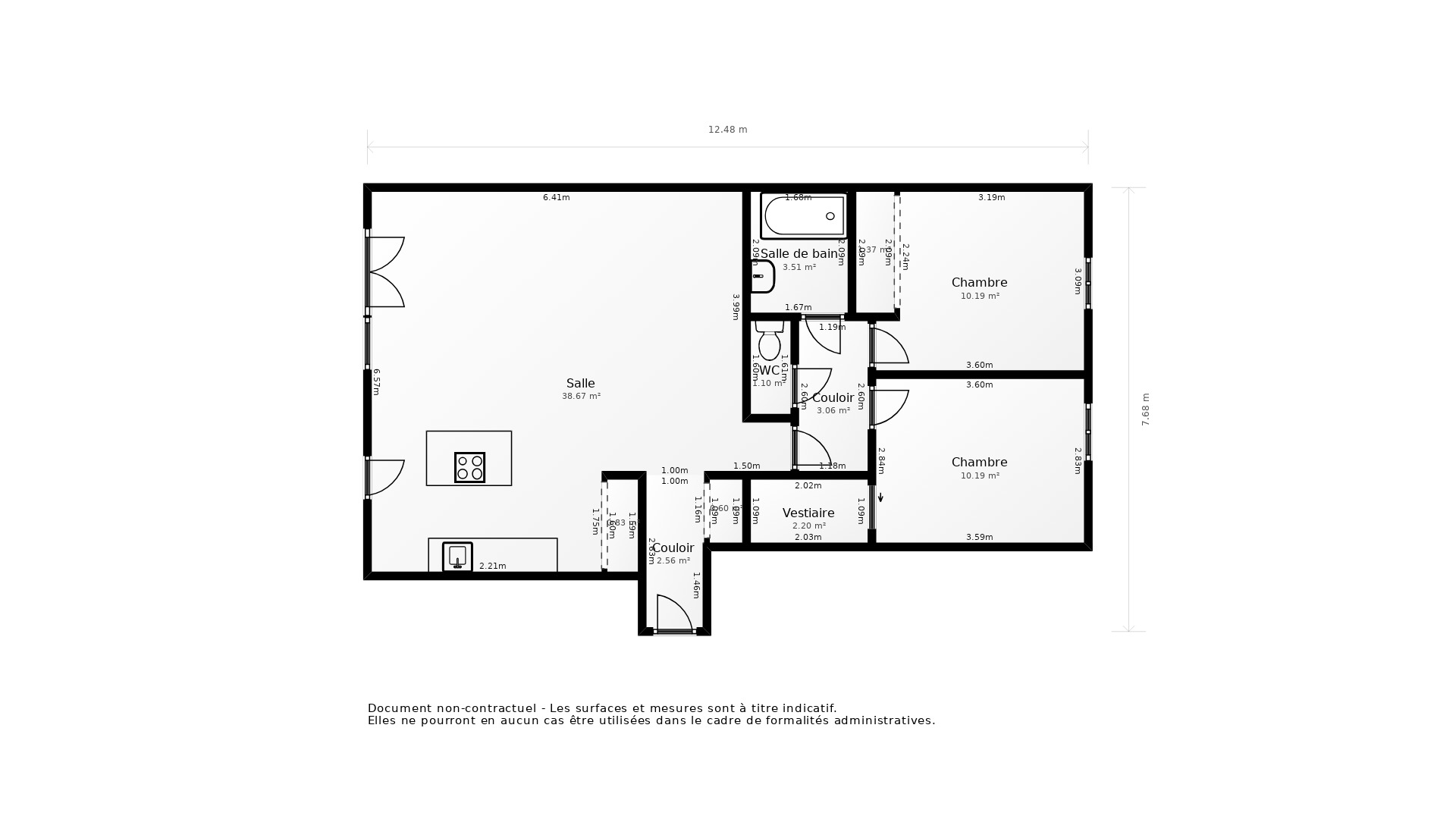 Vente Appartement POMPERTUZAT - 3 pièces - 69 m² - (31450)