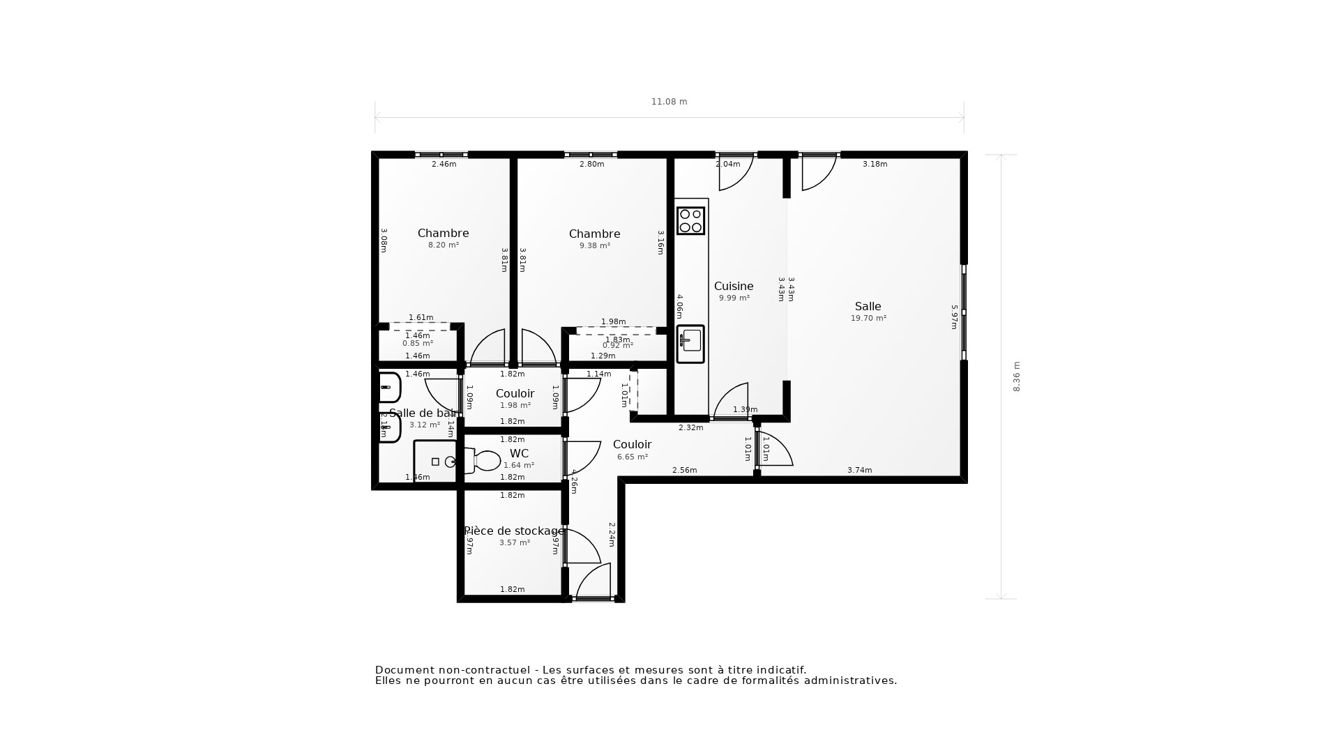 Vente Appartement BRUGES - 3 pièces - 73 m² - (33520)