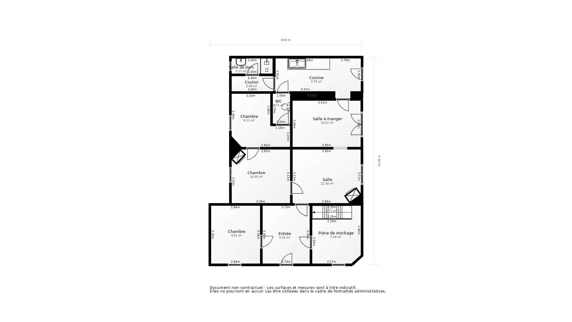 Vente Maison LE BOUSCAT - 6 pièces - 105 m² - (33110)