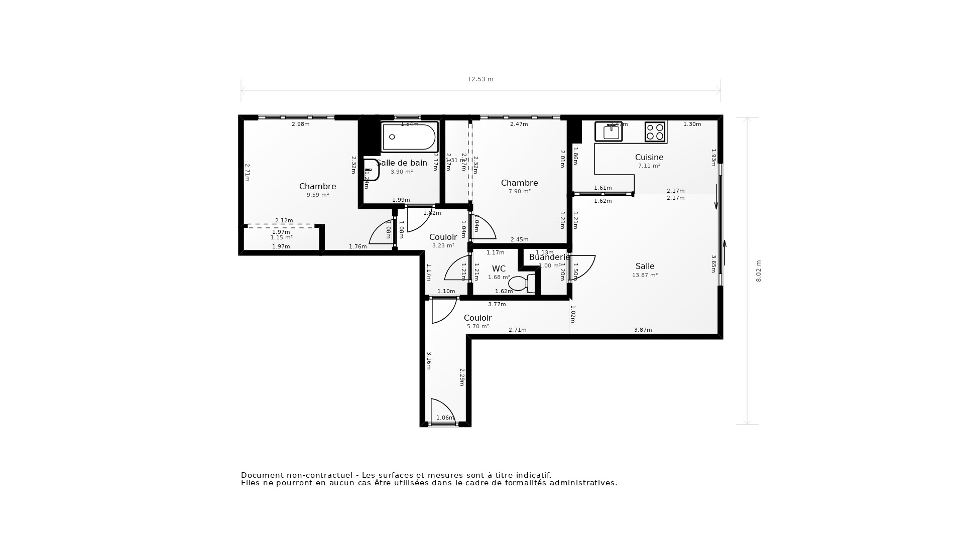 Vente Appartement VILLENAVE D ORNON - 3 pièces - 63 m² - (33140)