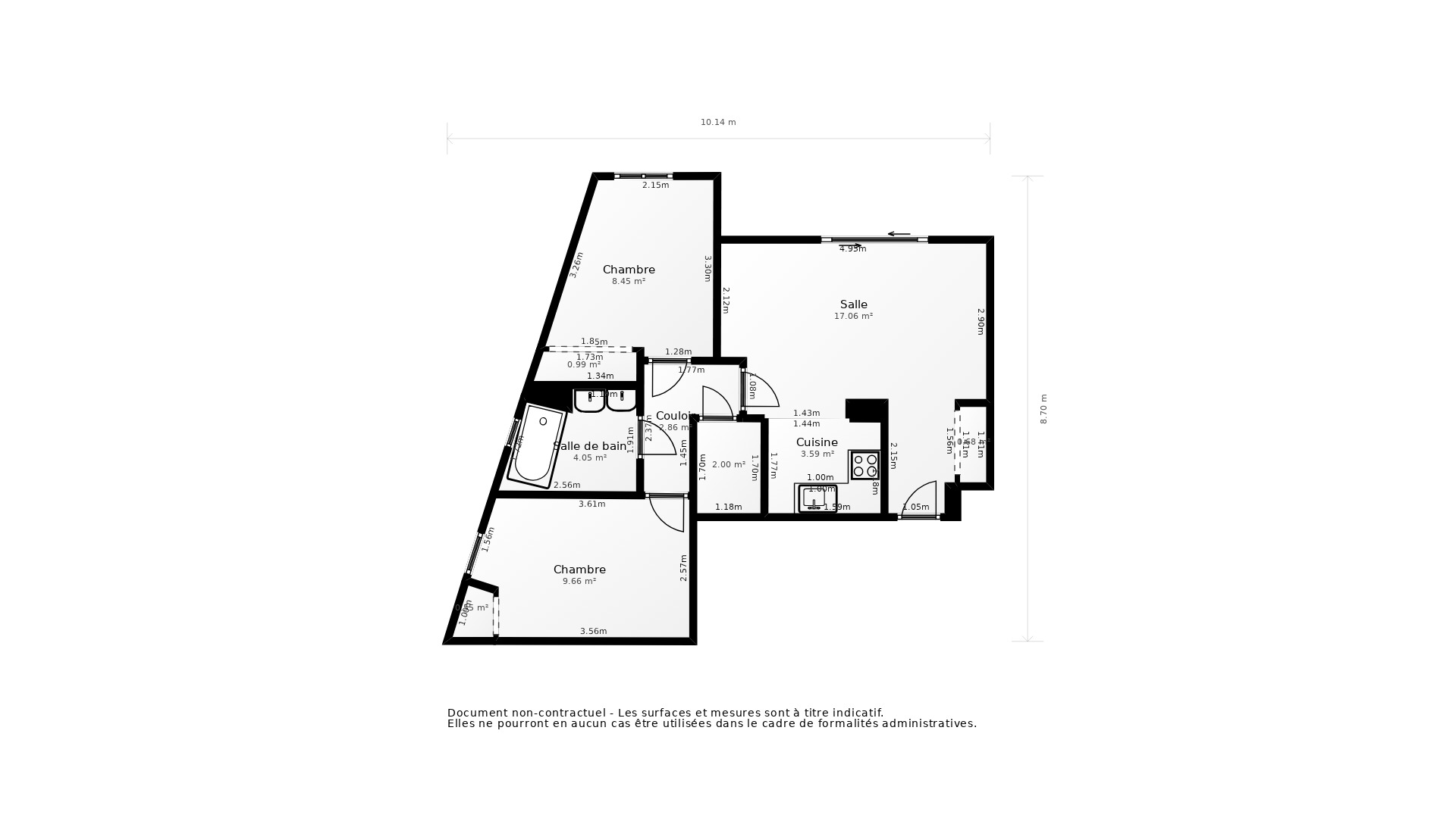 Vente Appartement EYSINES - 3 pièces - 60 m² - (33320)