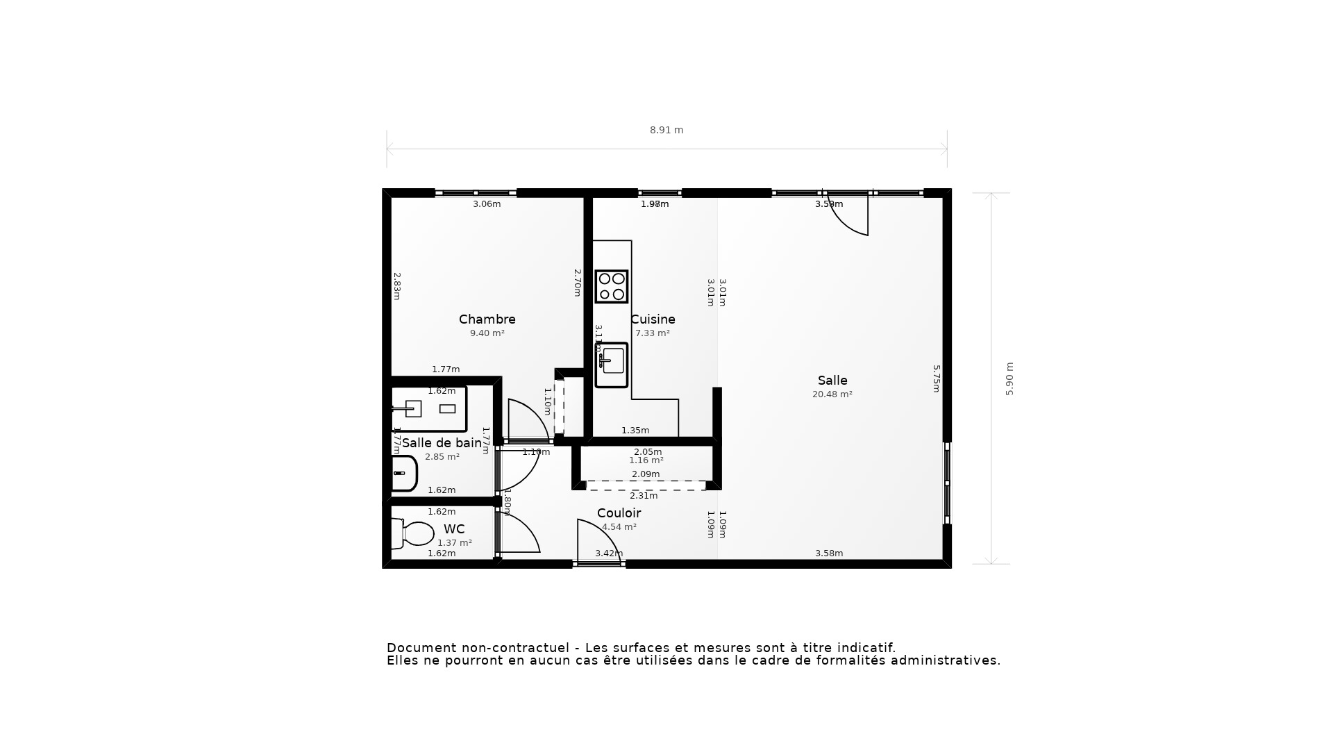 Vente Appartement LYON 03 - 2 pièces - 49 m² - (69003)