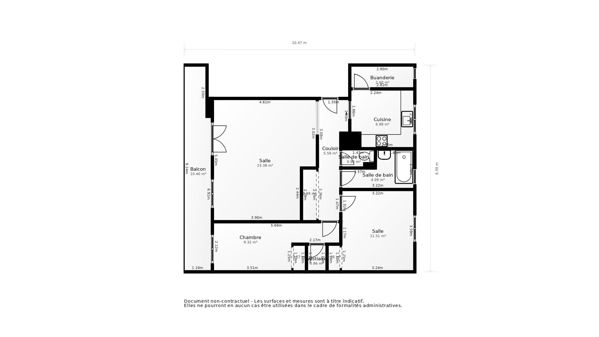 Vente Appartement CALUIRE ET CUIRE - 4 pièces - 71 m² - (69300)