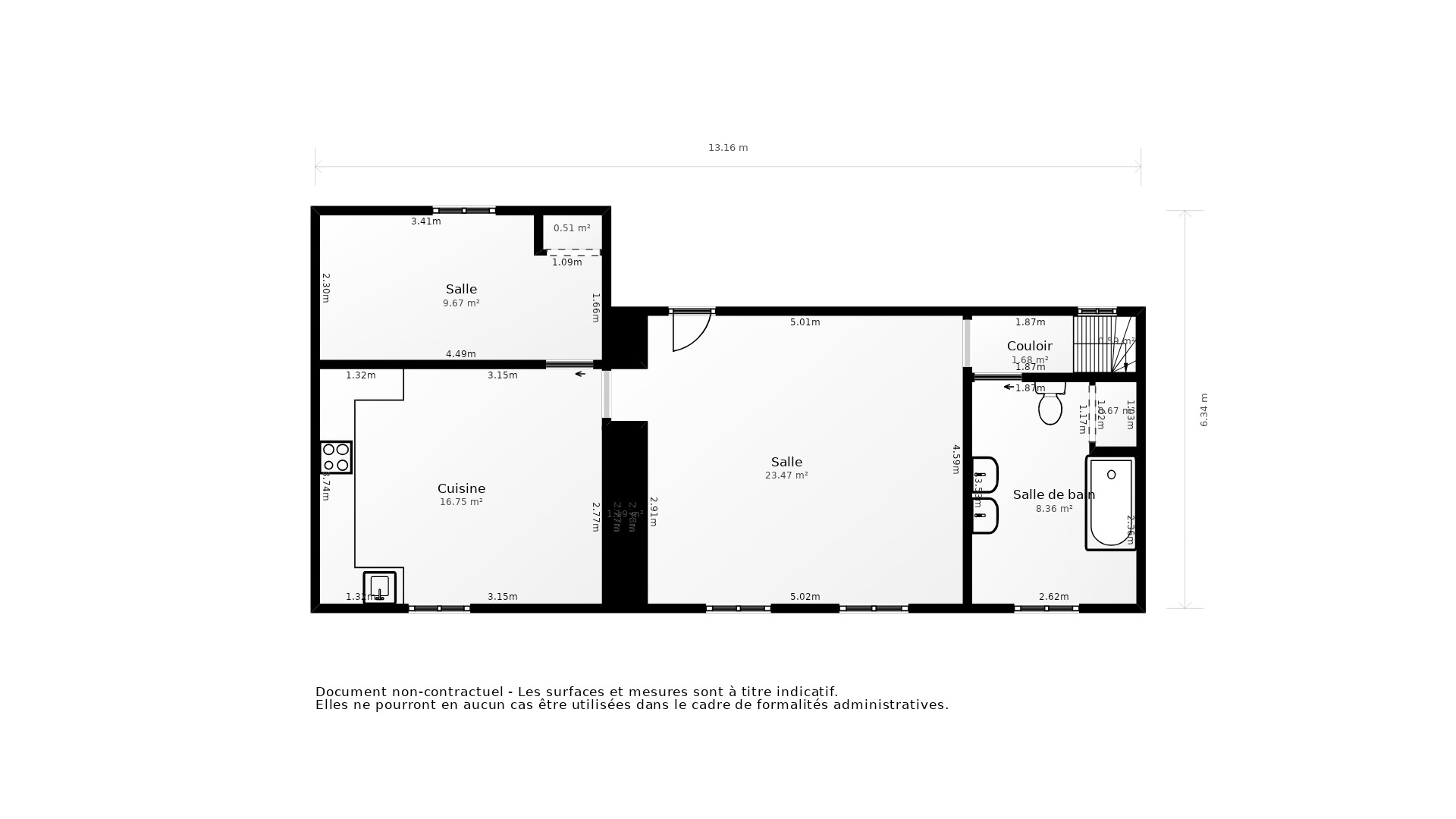 Vente Appartement L ISLE ADAM - 3 pièces - 72 m² - (95290)