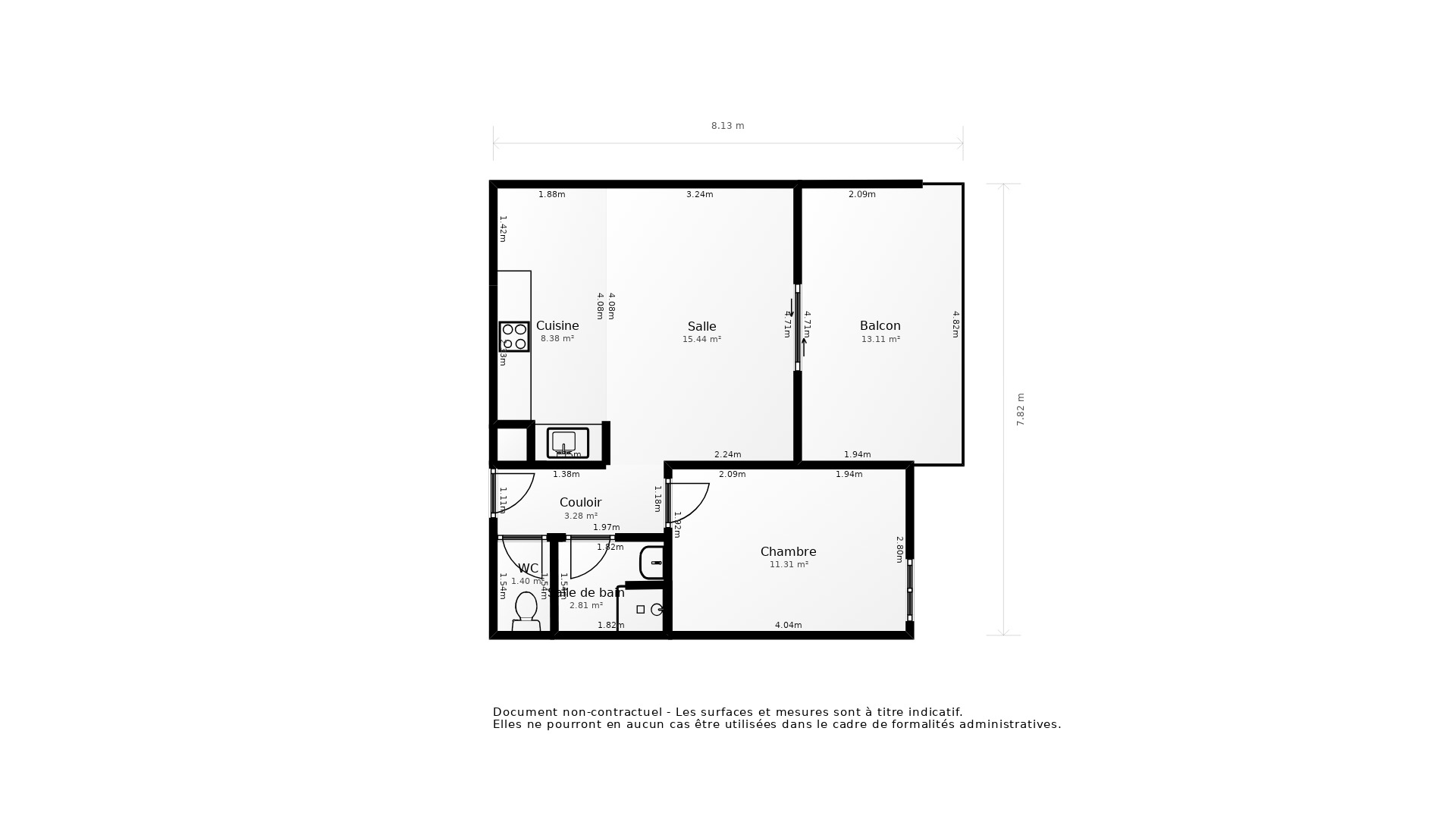 Vente Appartement GRADIGNAN - 2 pièces - 46 m² - (33170)