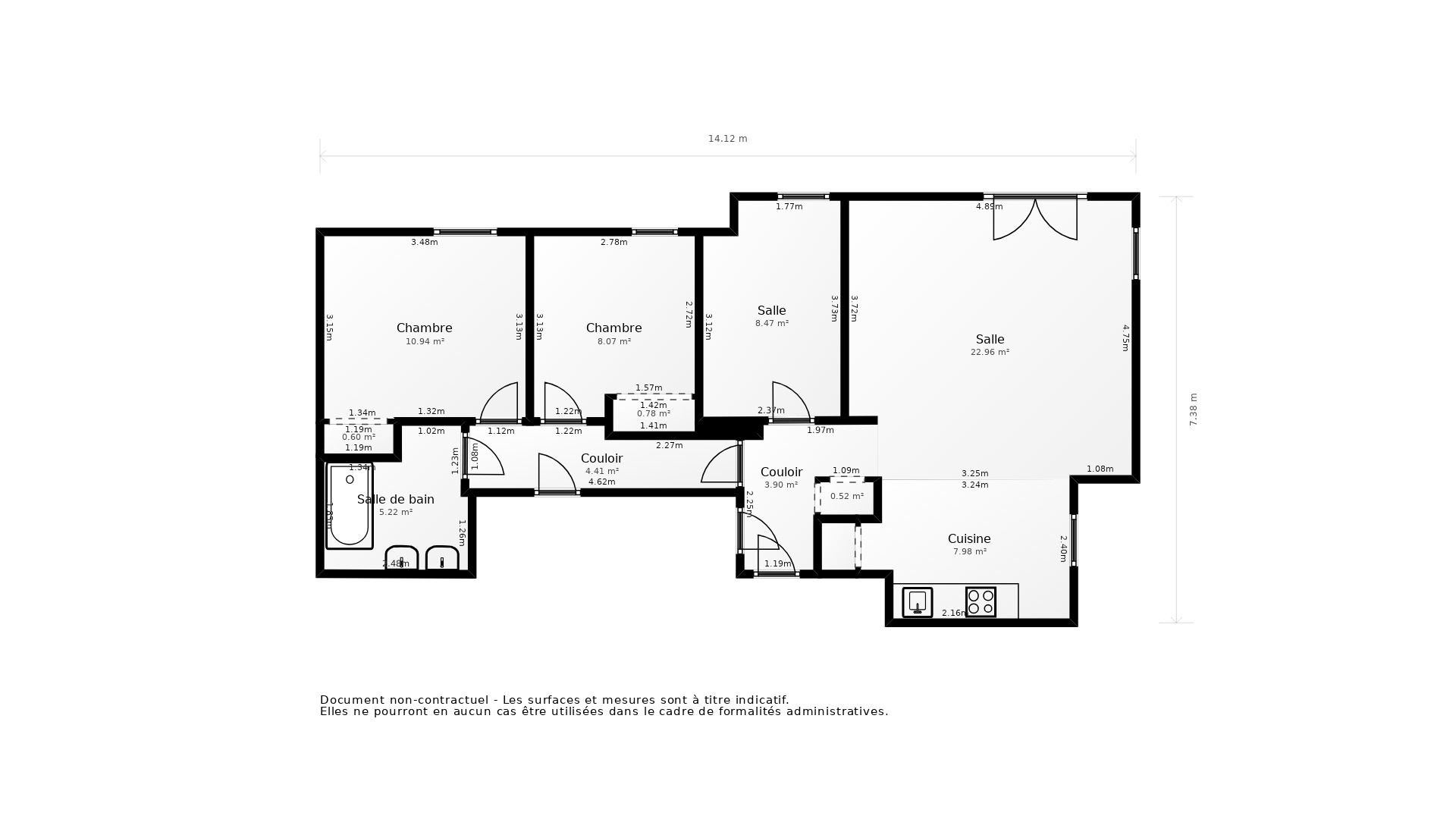Vente Appartement ELANCOURT - 5 pièces - 84 m² - (78990)