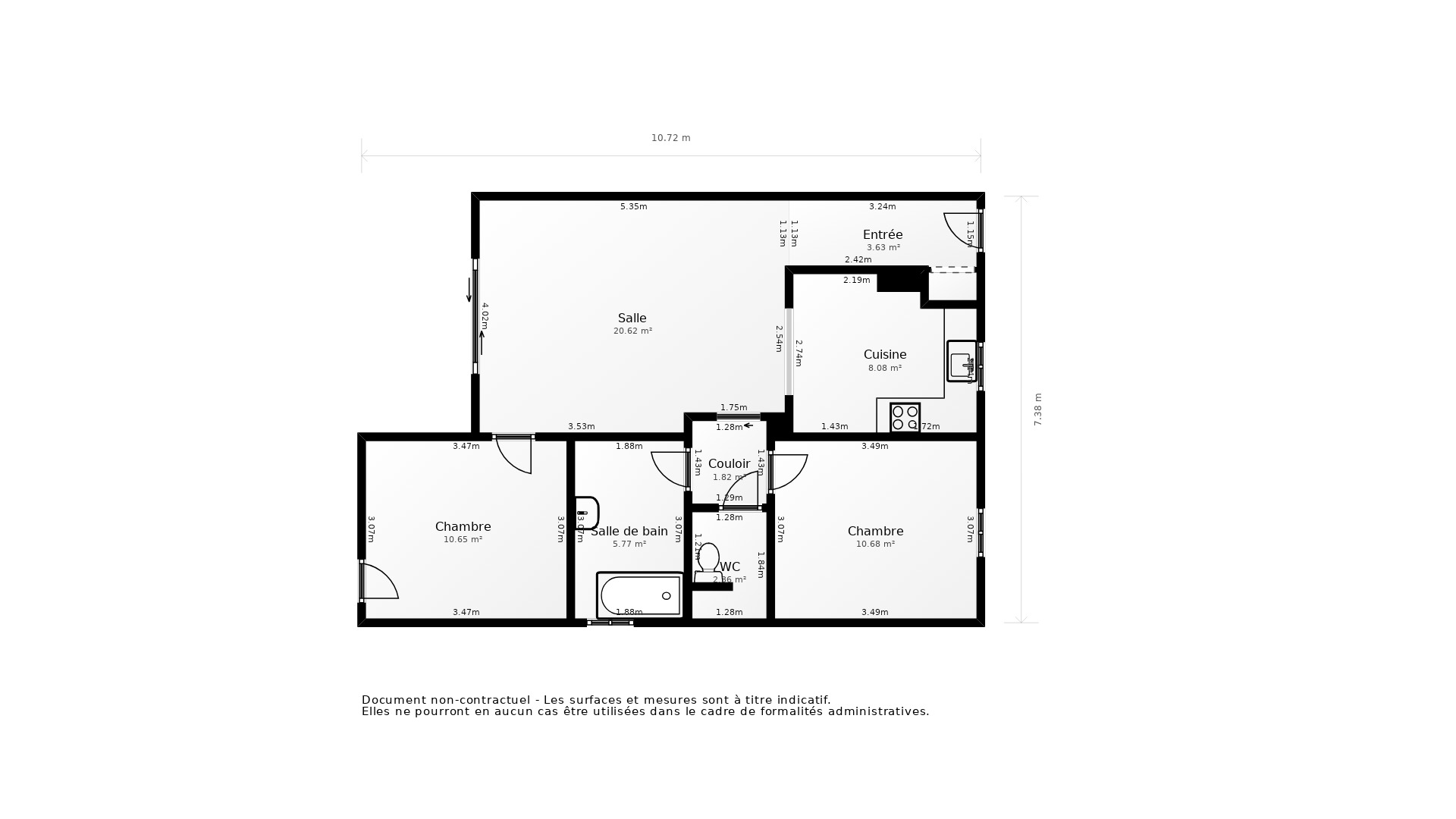Vente Appartement COUERON - 3 pièces - 66,3 m² - (44220)